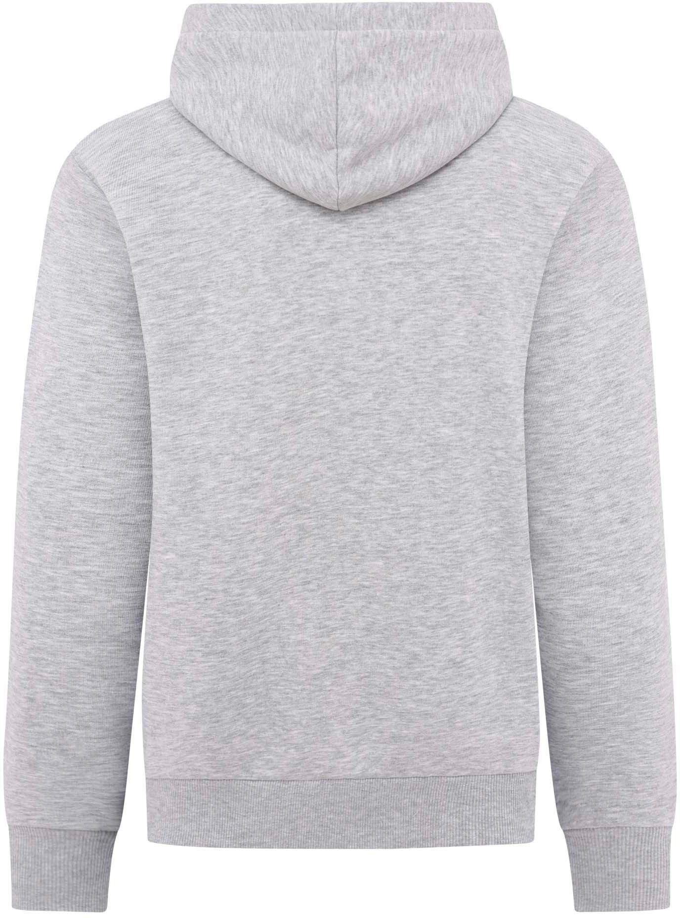 Zwillingsherz Kapuzensweatjacke Leo-Details, Langarm, Reißverschluss, Baumwollmischung