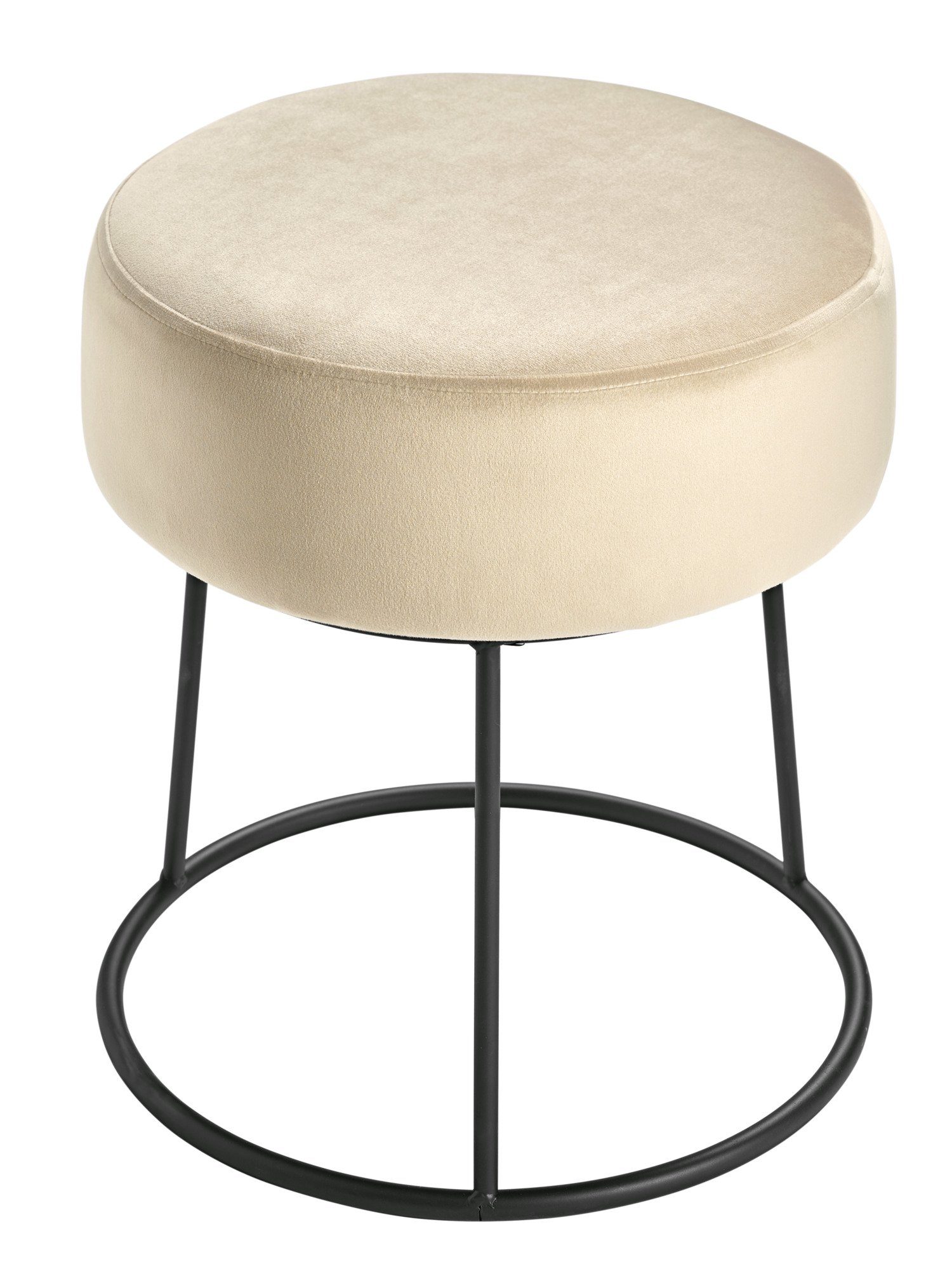 heine home Hocker Bezug in Samt-Optik, Gestell aus stabilem Metall