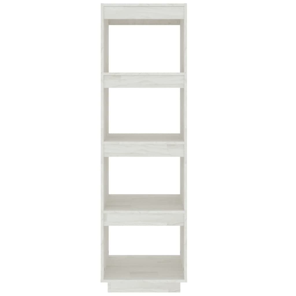 Bücherregal cm Massivholz Weiß 40x35x135 Bücherregal/Raumteiler furnicato Kiefer