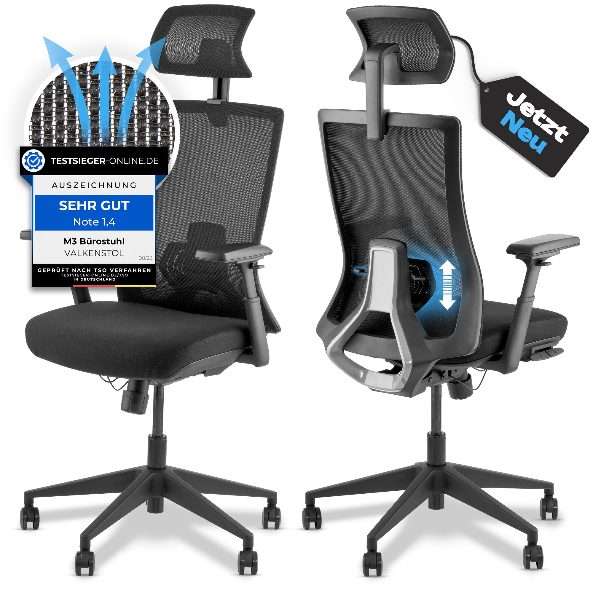 VALKENSTOL Bürostuhl M3 Ergonomischer Bürostuhl 150 günstig online kaufen