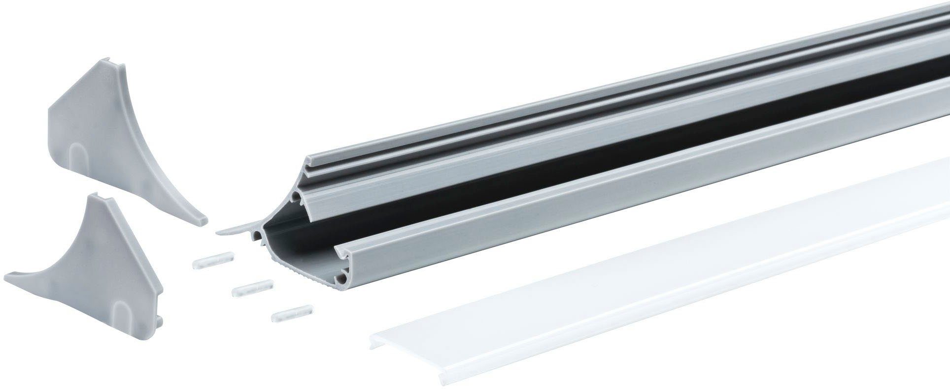 Paulmann LED-Streifen Corner Profil 100 cm Grau, Kunststoff Grau, Kunststoff