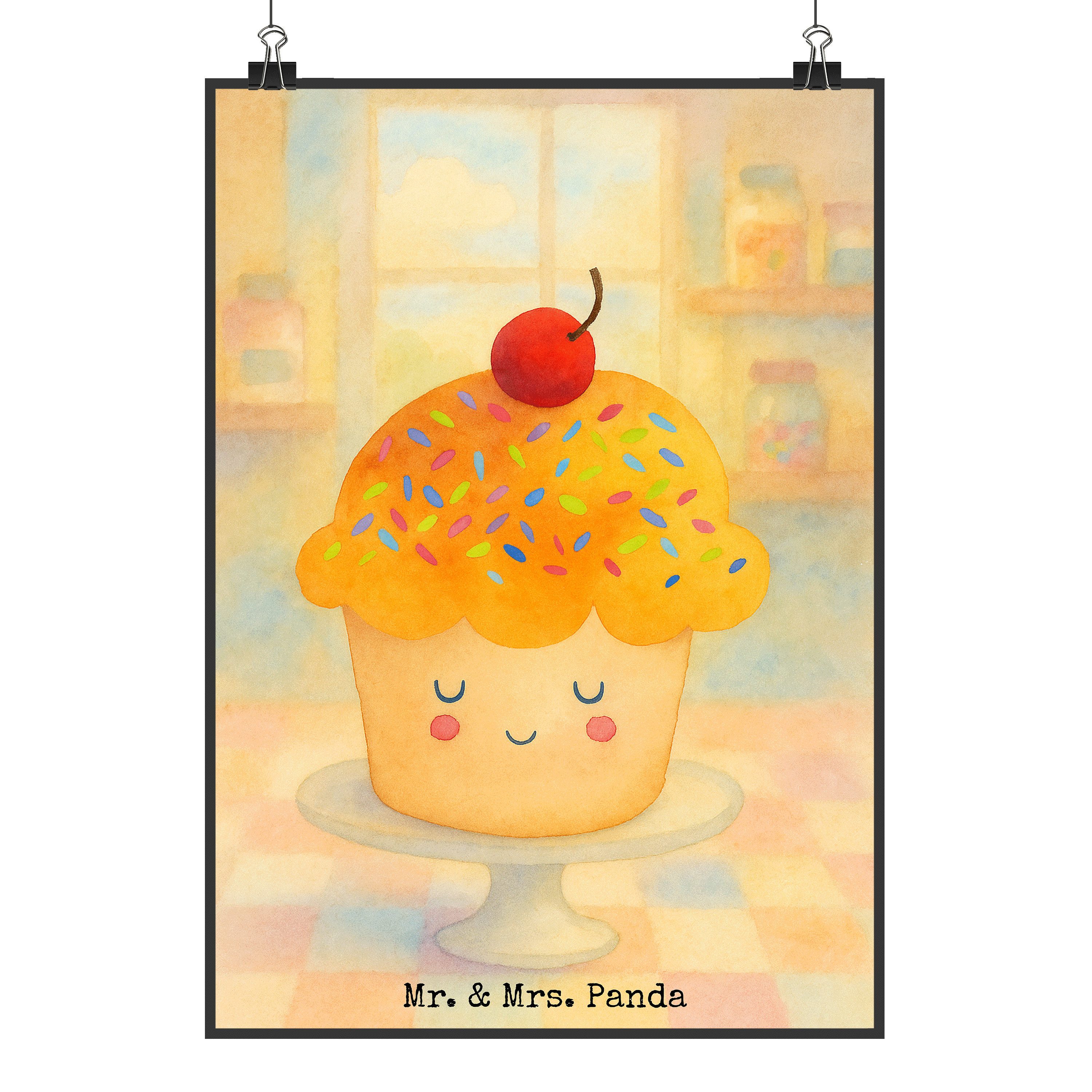 Mr. & Mrs. Panda Poster Cupcake Design, Bild DIN A5, Weiß, Geschenk Koch, Cupcakes, Küche Dek, Cupcake (Packung), Cupcakes Bild Backen Geschenk