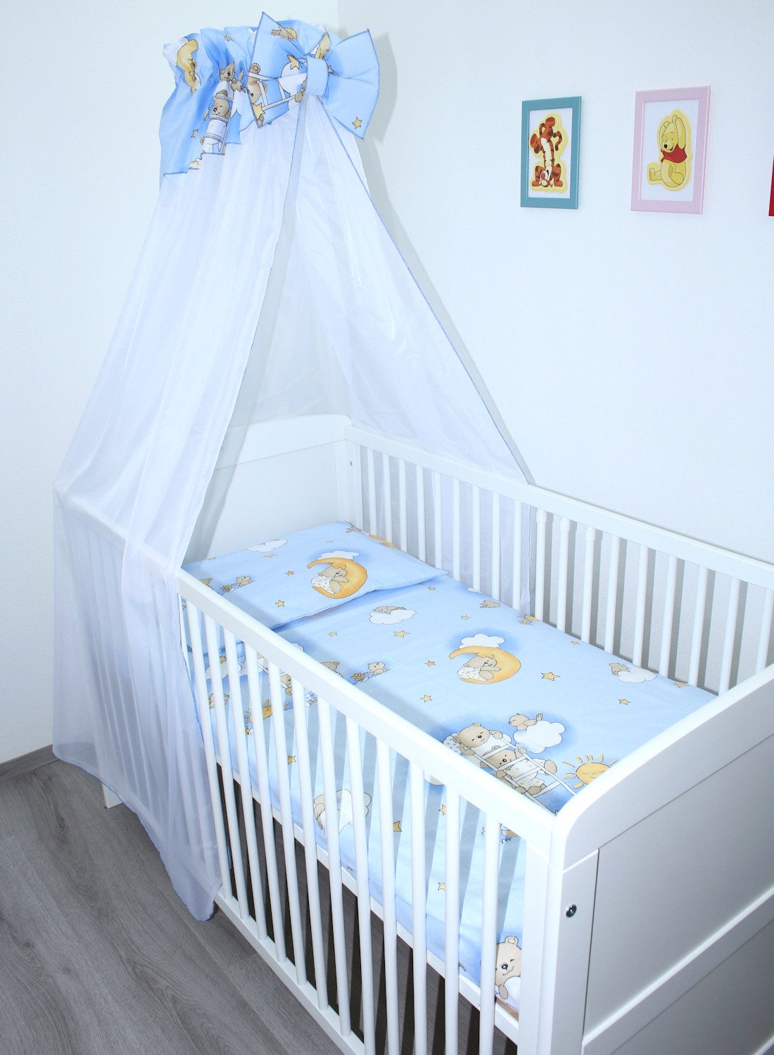 Babybettwäsche Bettset mit Bettwäsche Chiffon Himmel Baby Kinder