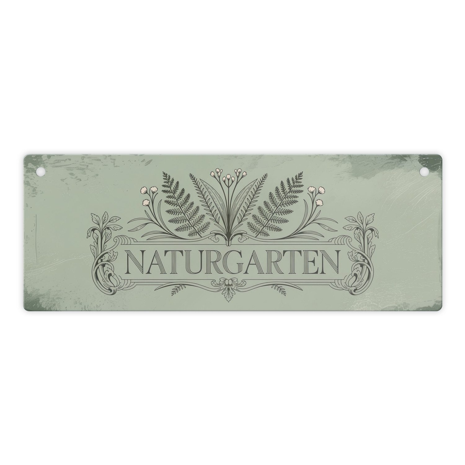 speecheese Metallschild Naturgarten Botanischer Garten Metallschild Vintage