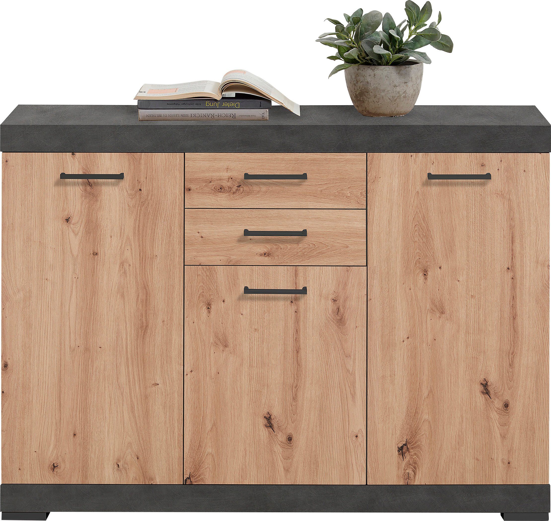 FMD Kommode Bristol 3, Mehrzweckschrank, in verschiedenen Tiefen, Breite: 120 cm