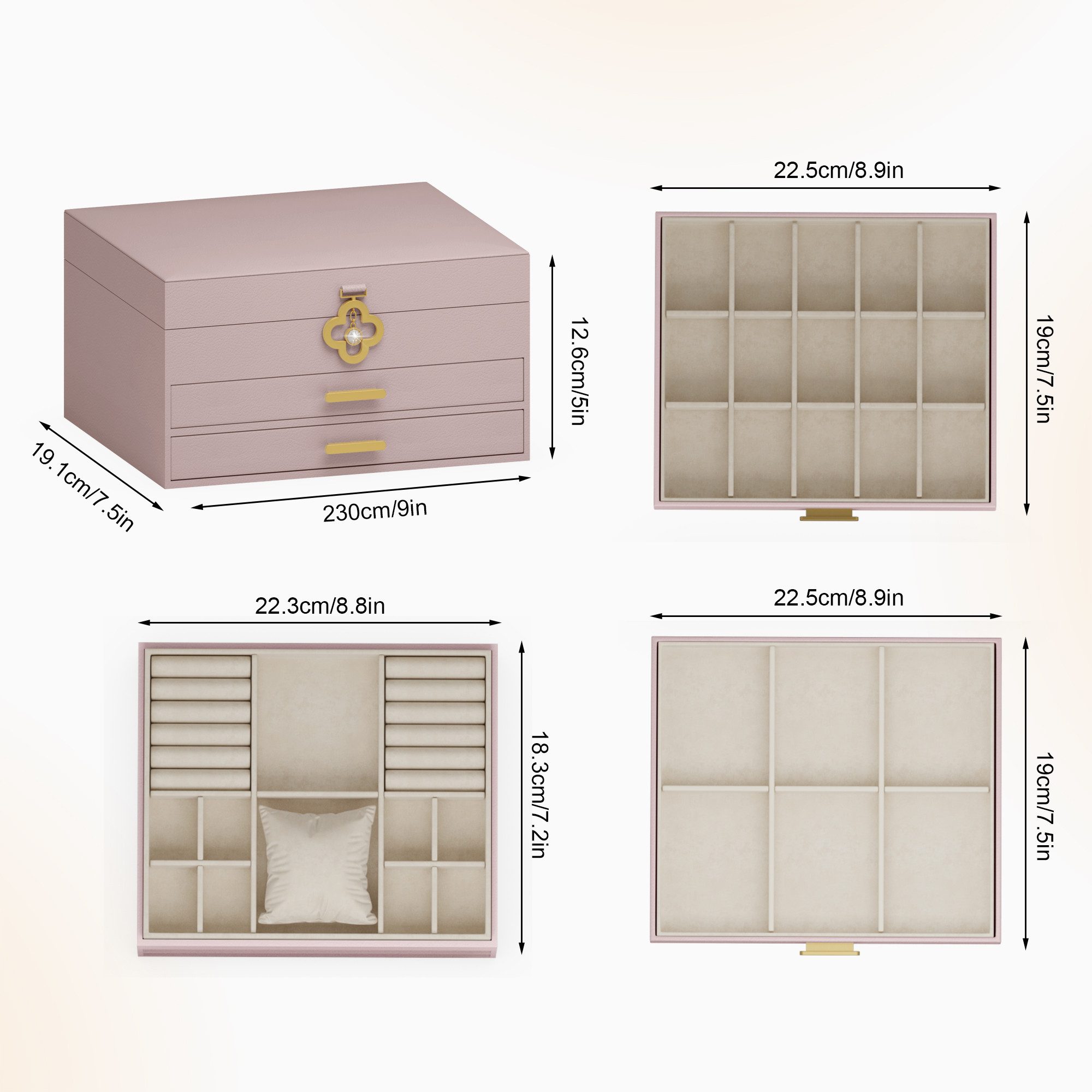 AdelDream(BTWX8GZZ) Schmuckkasten ADEL DREAM Schmuckkästchen mit Kleeblatt- günstig online kaufen