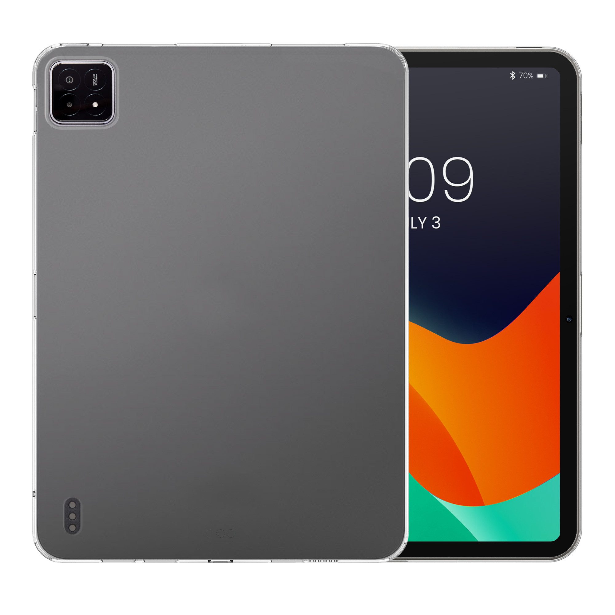 kwmobile Tablet-Hülle Hülle für Xiaomi Pad 6S Pro 12.4, Silikon Case transparent - Tablet Cover Tablethülle gummiert