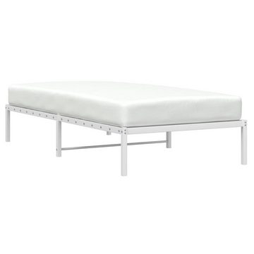 vidaXL Bett Bettgestell Metall Weiß 107x203 cm