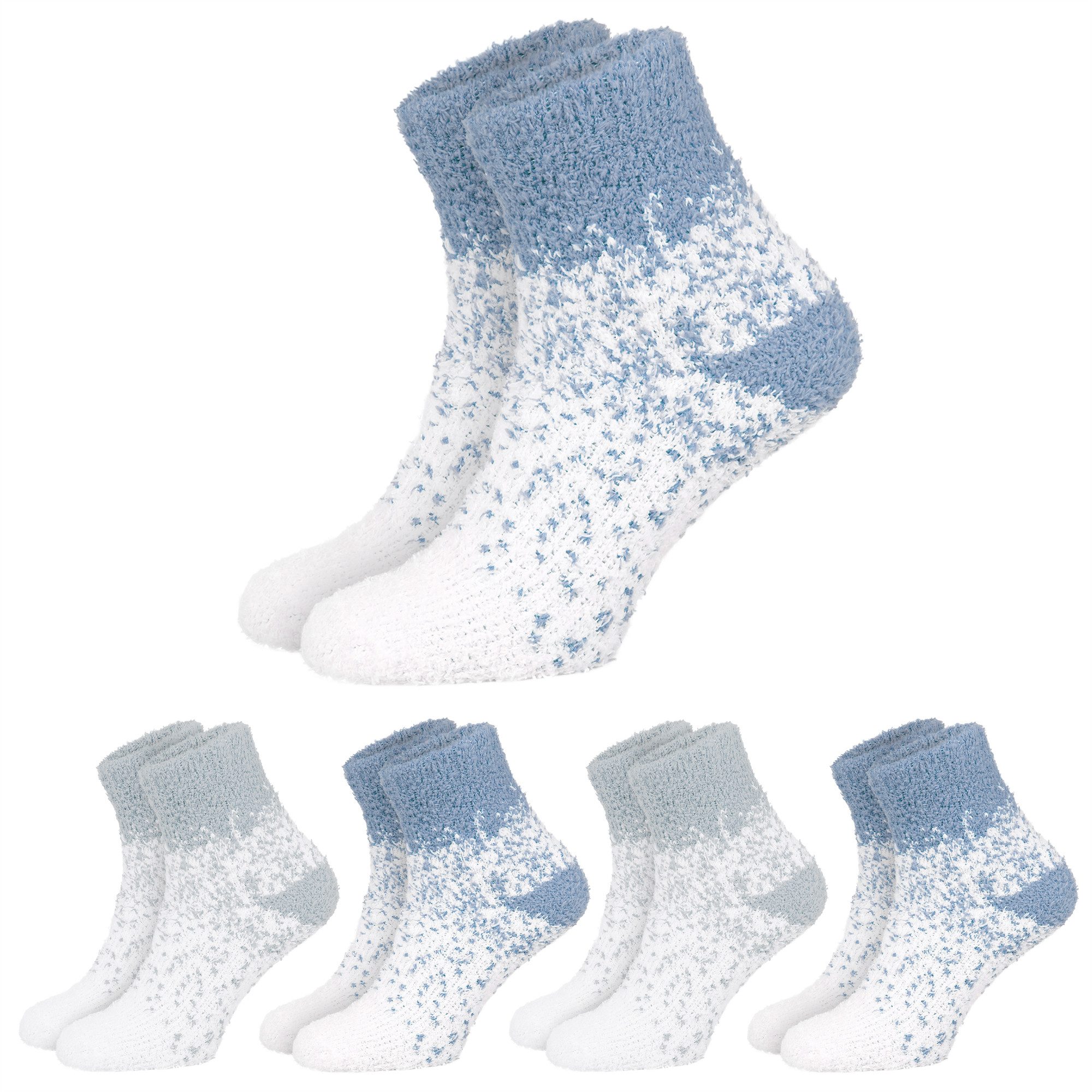 Black Snake Kuschelsocken Damen Kuschelsocken – Flauschige Haussocken weich & warm (Socken-Set, 4-Paar, Damen Kuschelsocken) Besonders flauschig, weich und wärmend