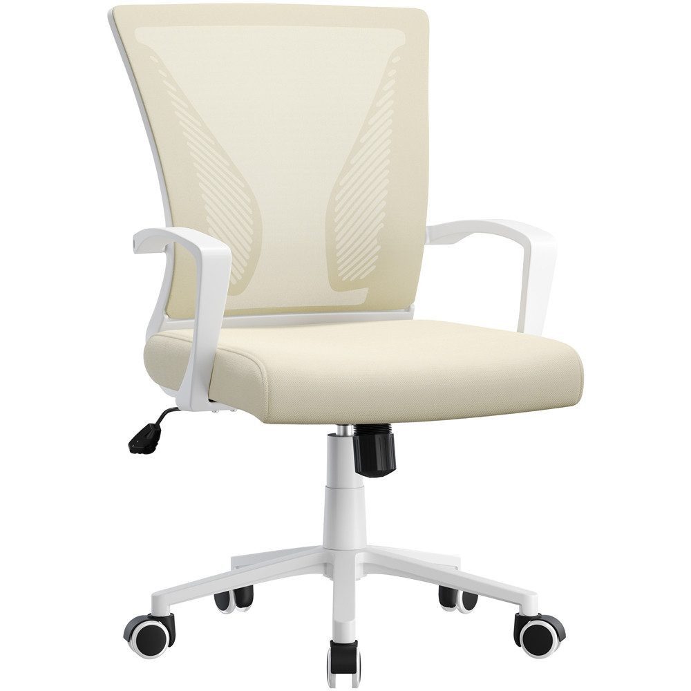 Yaheetech Bürostuhl aus Mesh-Gewebe Höhenverstellbarer Schreibtischstuhl, Ergonomischer Drehstuhl Arbeitsstuhl Computerstuhl mit Wippfunktion