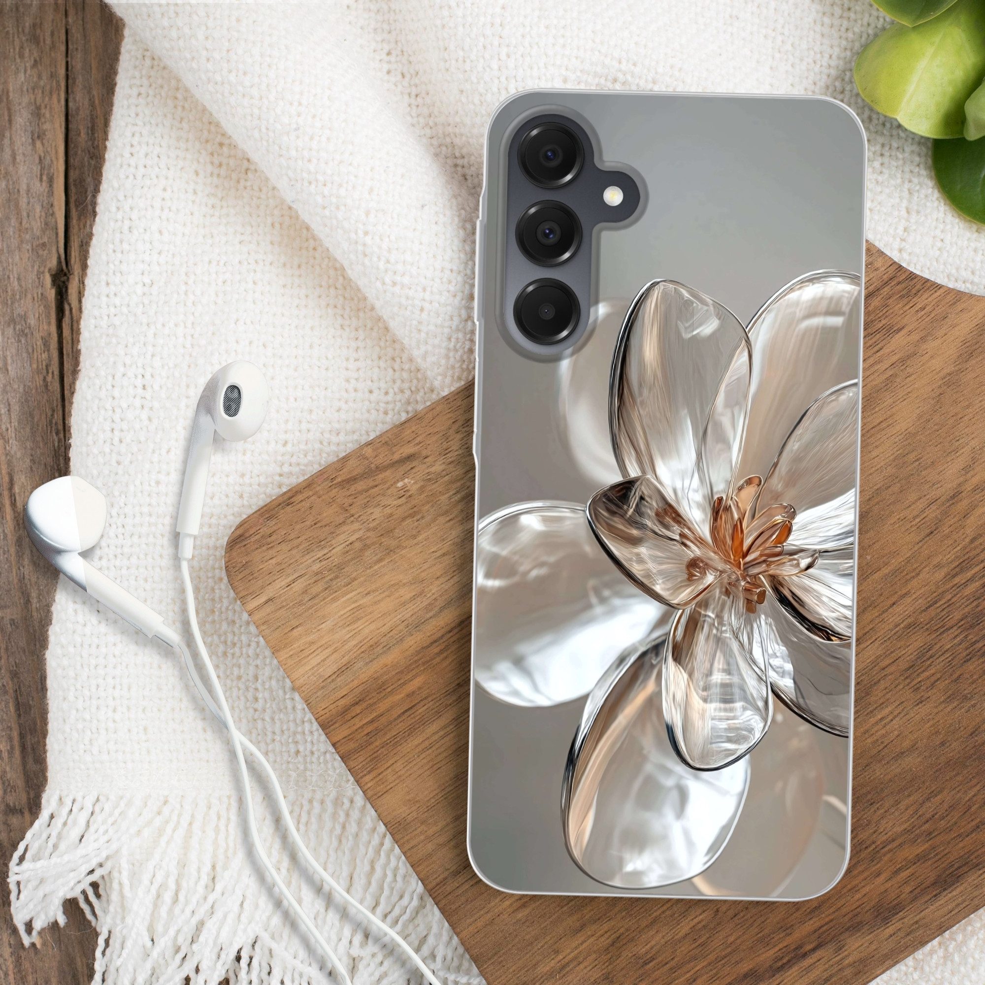 MuchoWow Handyhülle für Samsung Galaxy A16 5G Blume - Gläser - Transluzent, Phone Case, Silikon, Schutzhülle Dünn