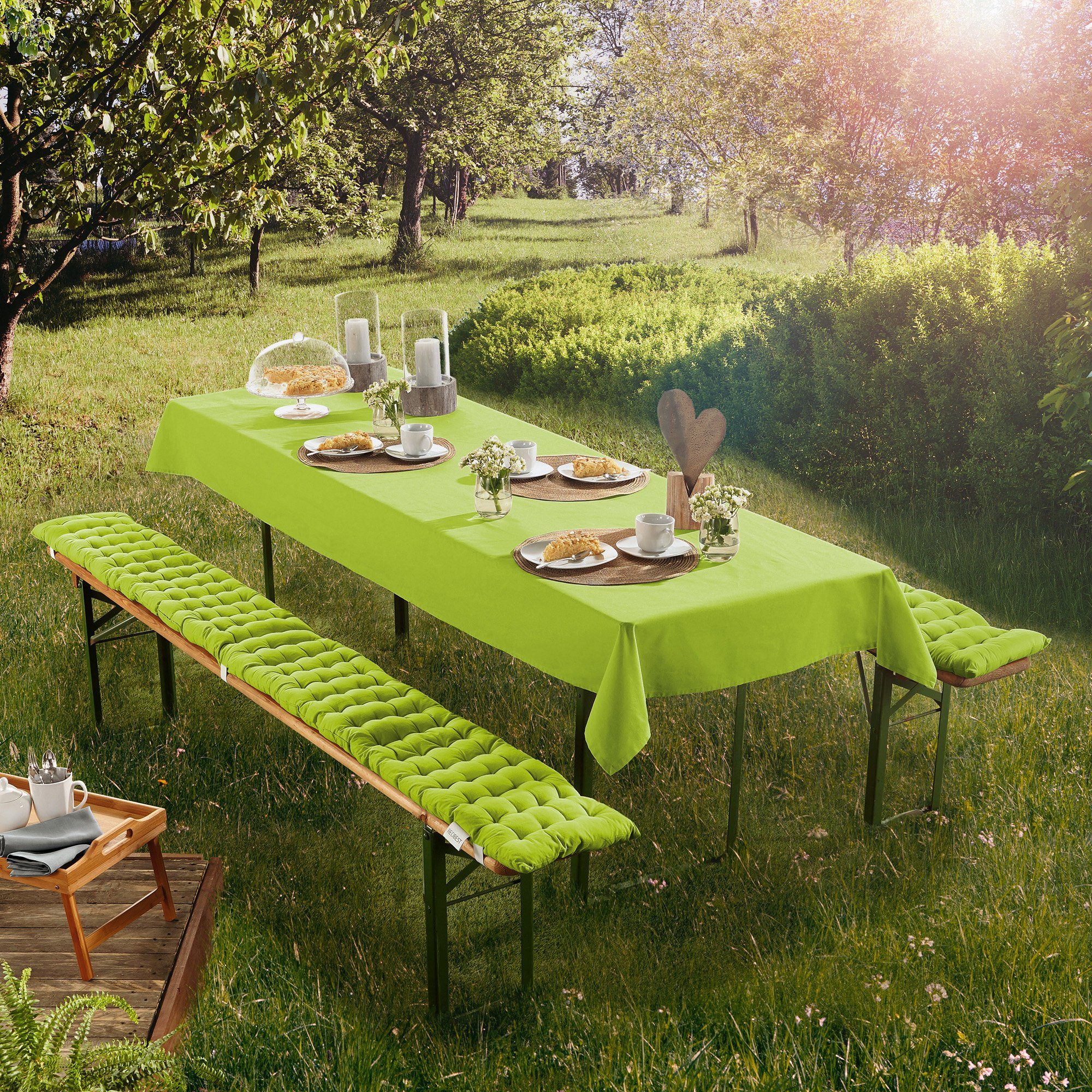 REDBEST Stuhlkissen Bierbank-Auflage "Seattle" 2er-Pack, Uni