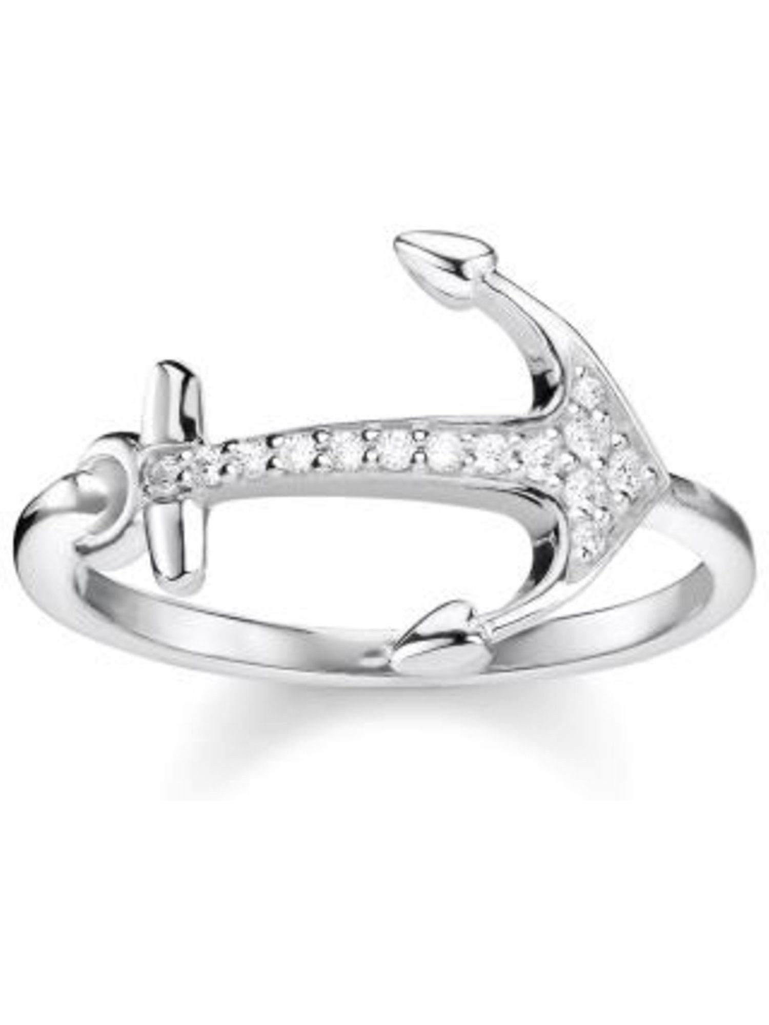 THOMAS SABO Fingerring Thomas Sabo Damen-Damenring 925er Silber Farbstein