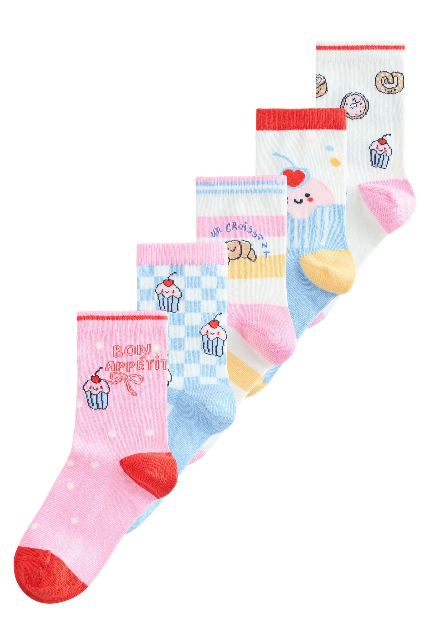 Next Kurzsocken Bakery Socken mit hohem Baumwollanteil, 5er-Pack (5-Paar)