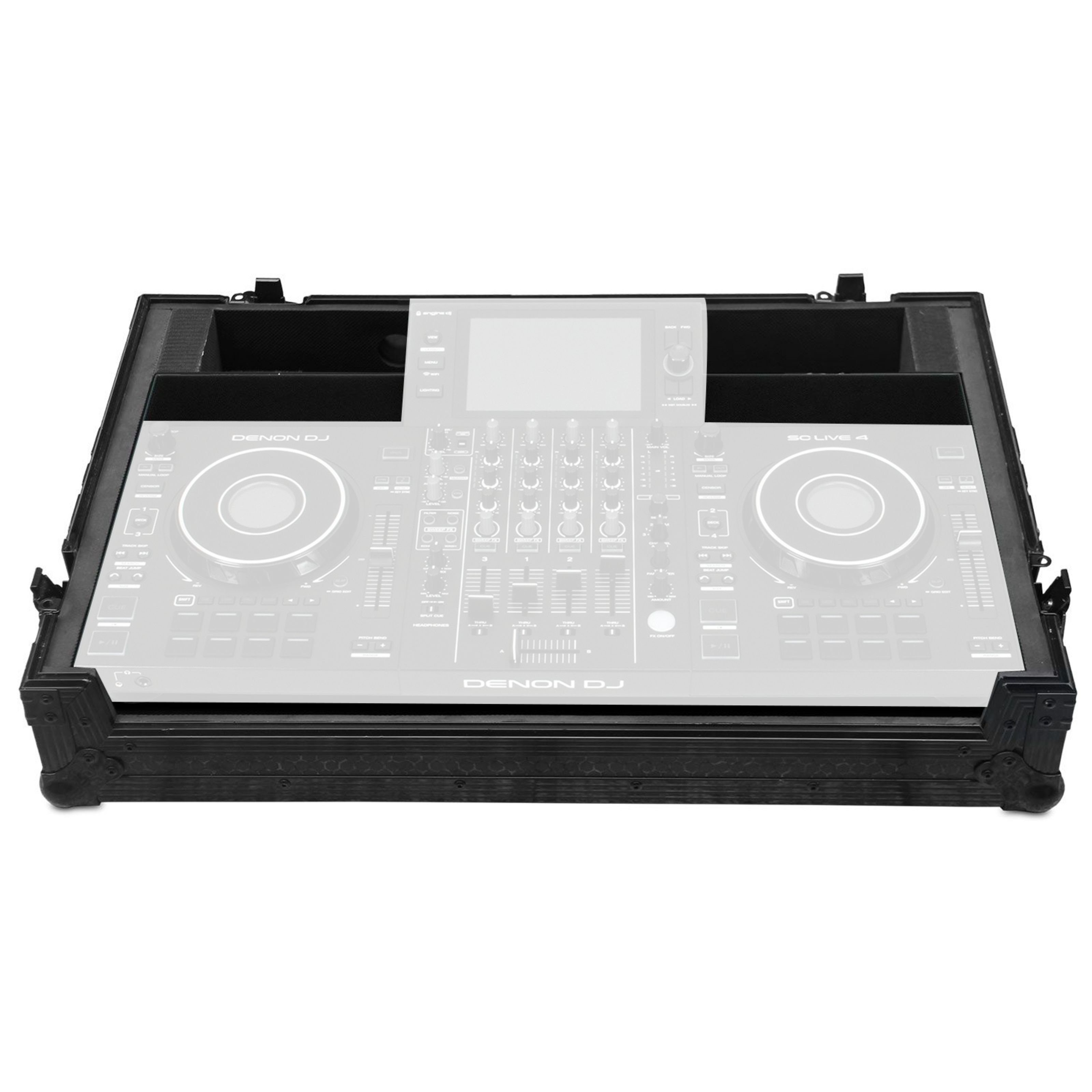 UDG Koffer, Ultimate Flightcase Denon DJ SC LIVE 4 Black Plus Wheels (U91081BL)