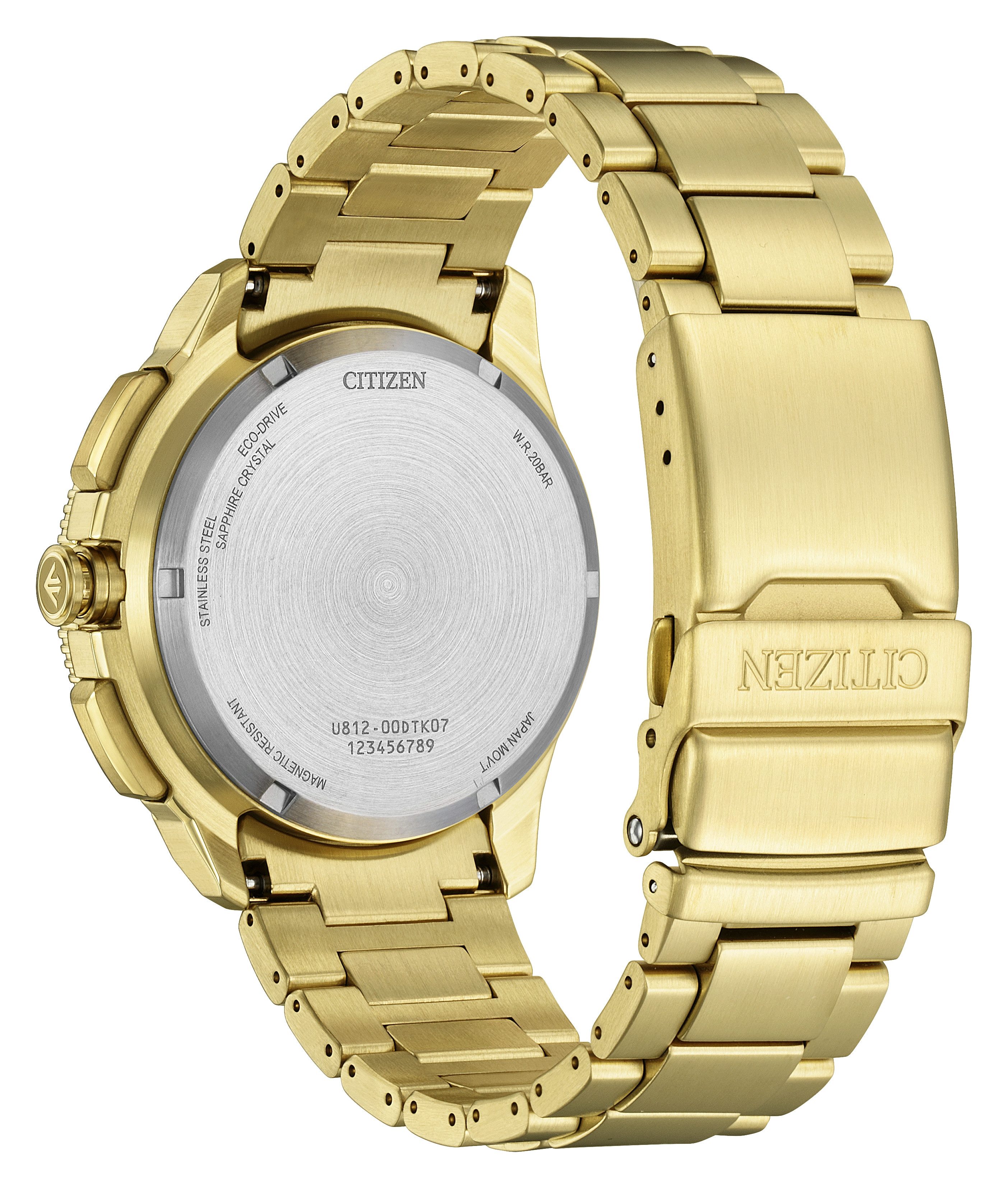 Citizen Quarzuhr Wave Tracker JV3002-51E, Armbanduhr, Solar, Herrenuhr, Edelstahlarmband, analog