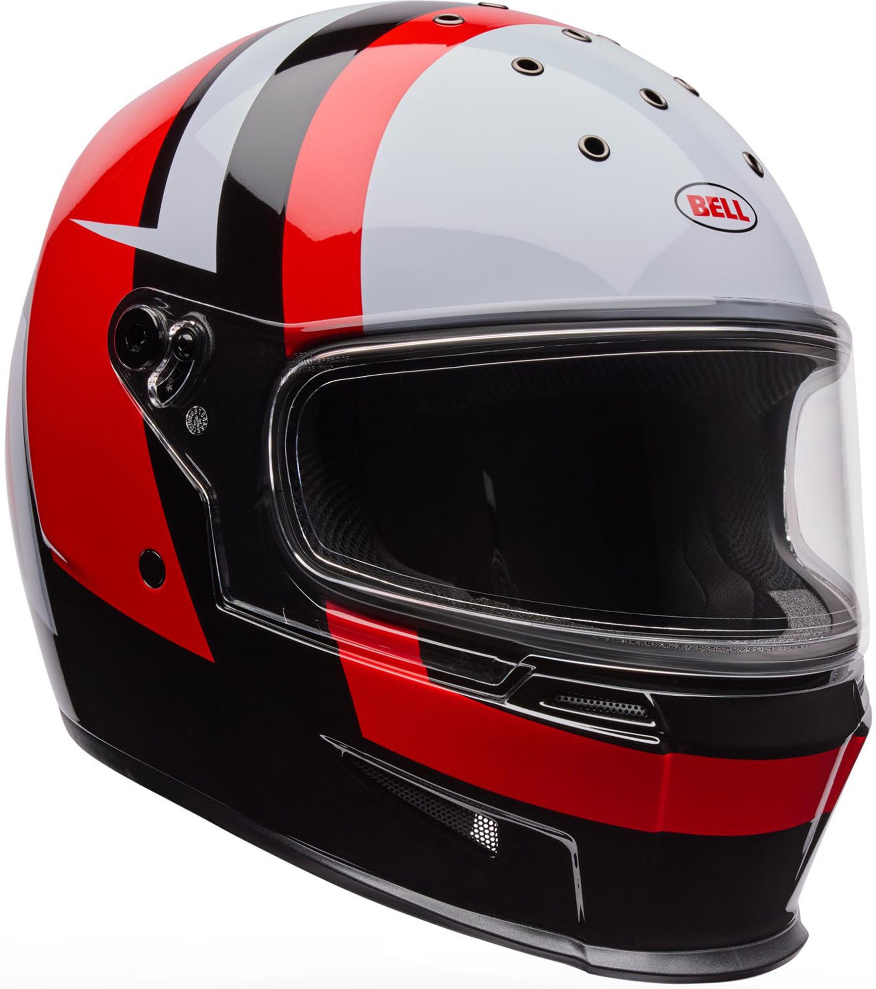 Bell Motorradhelm Eliminator Sidetrack Gloss Helm, antifog,vorbereitet für Kommunikationssystem,geeignet für Brillen