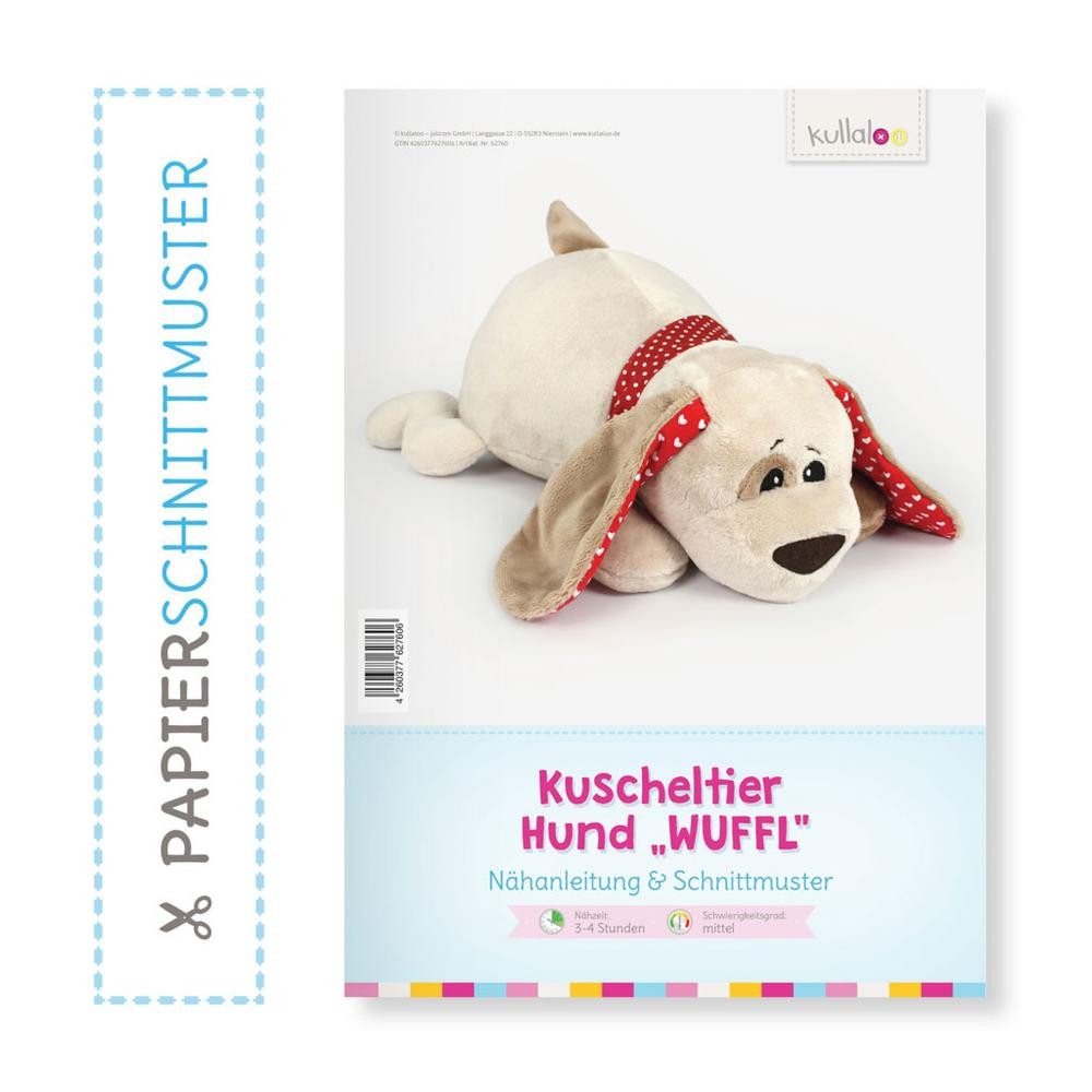 kullaloo Bücher-Adventskalender - Papierschnittmuster & Nähanleitung Kuscheltier Hund WUFFL