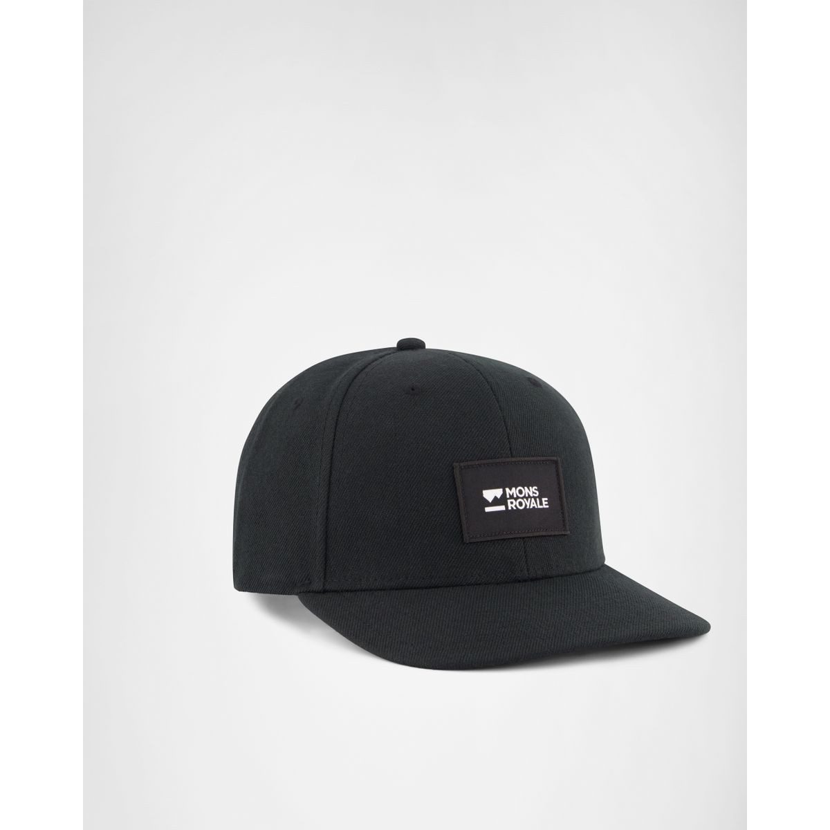 Mons Royale Trucker Cap Connor Wool Cap Stilvolle Unisex-Kappe aus Merinowoll-Twill mit flachem Schirm und