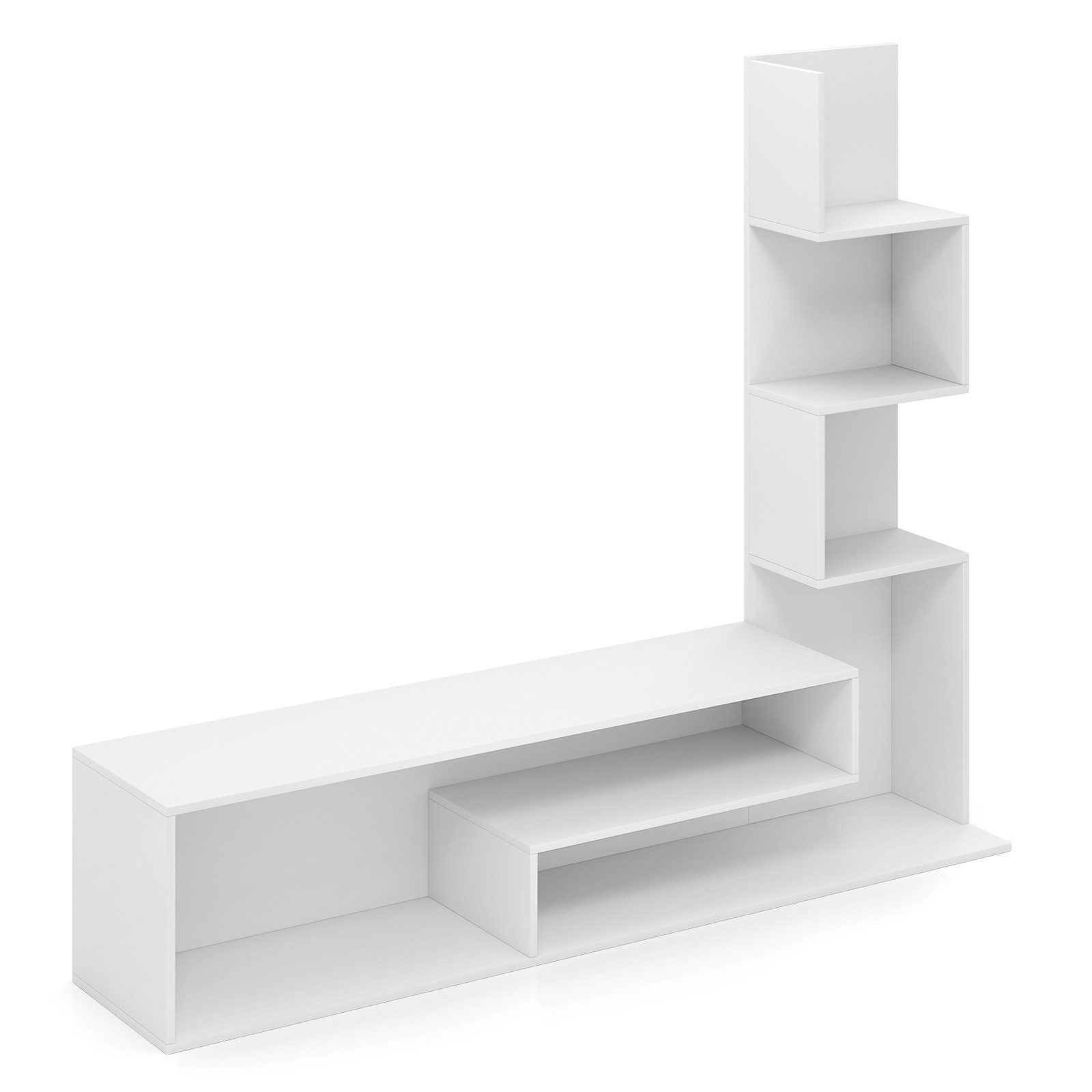 COSTWAY TV-Schrank mit L-förmigen Ablagen & günstig online kaufen