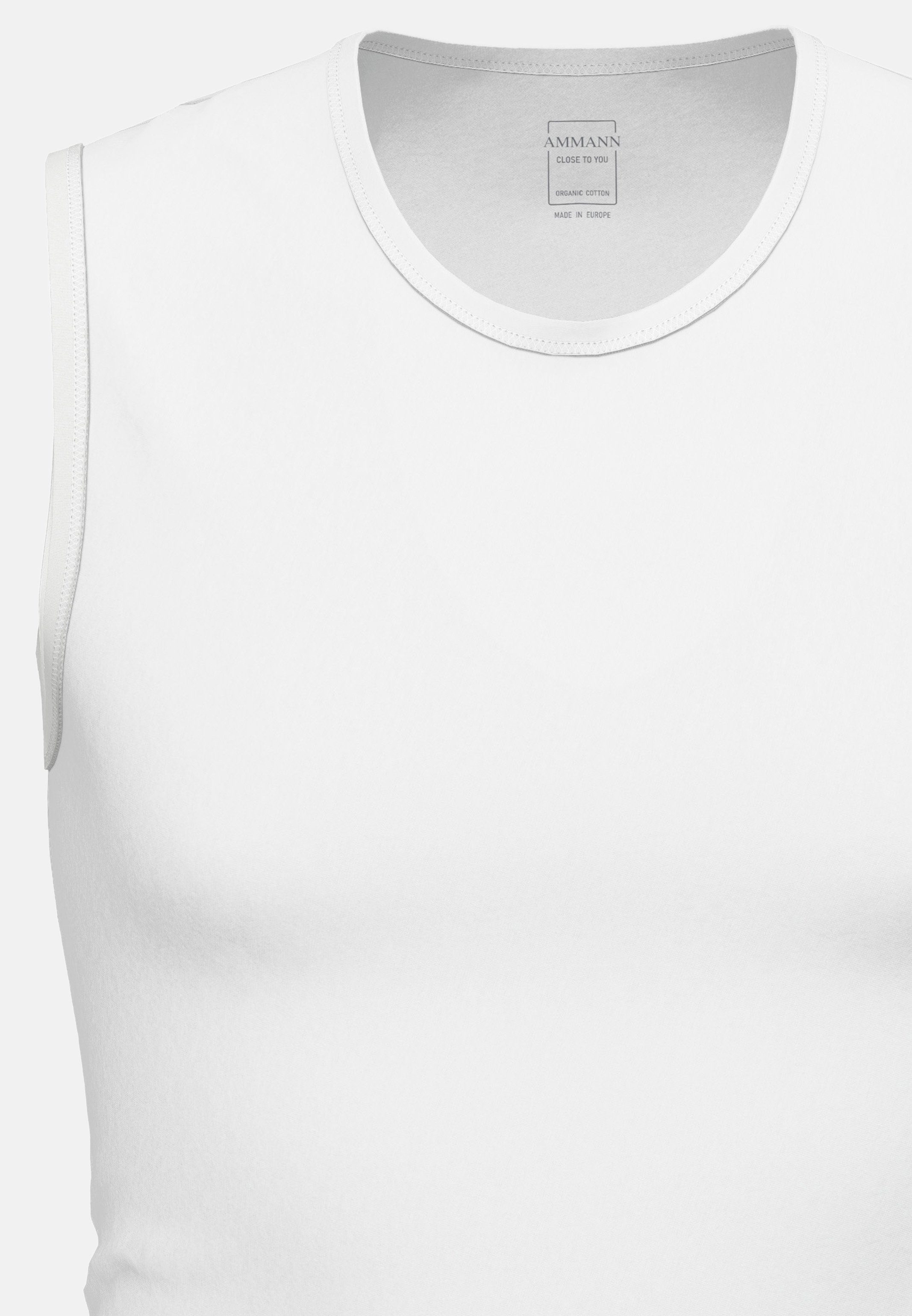 Ammann Unterhemd 3er Atmungsaktiv (Spar-Set, to Pack Tanktop you Close - - / Material 3-St) - Elastisches Unterhemd Baumwolle Weiß