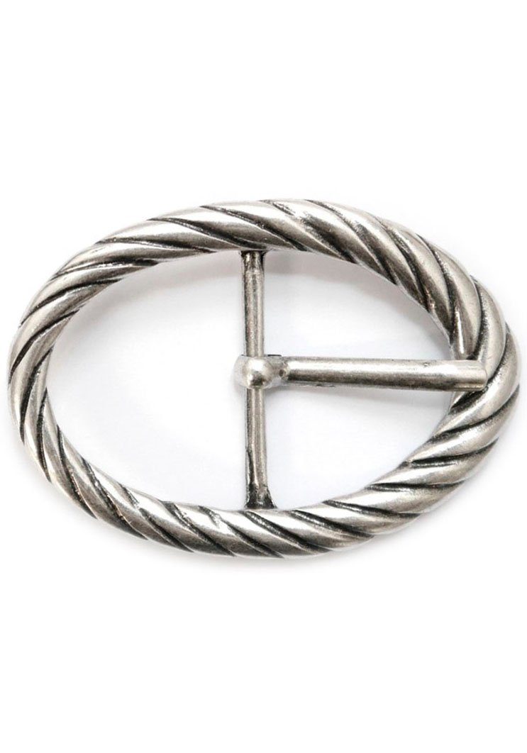 Rettungsring Gürtel Gürtelschnalle Dorn Oval Gedreht Silber