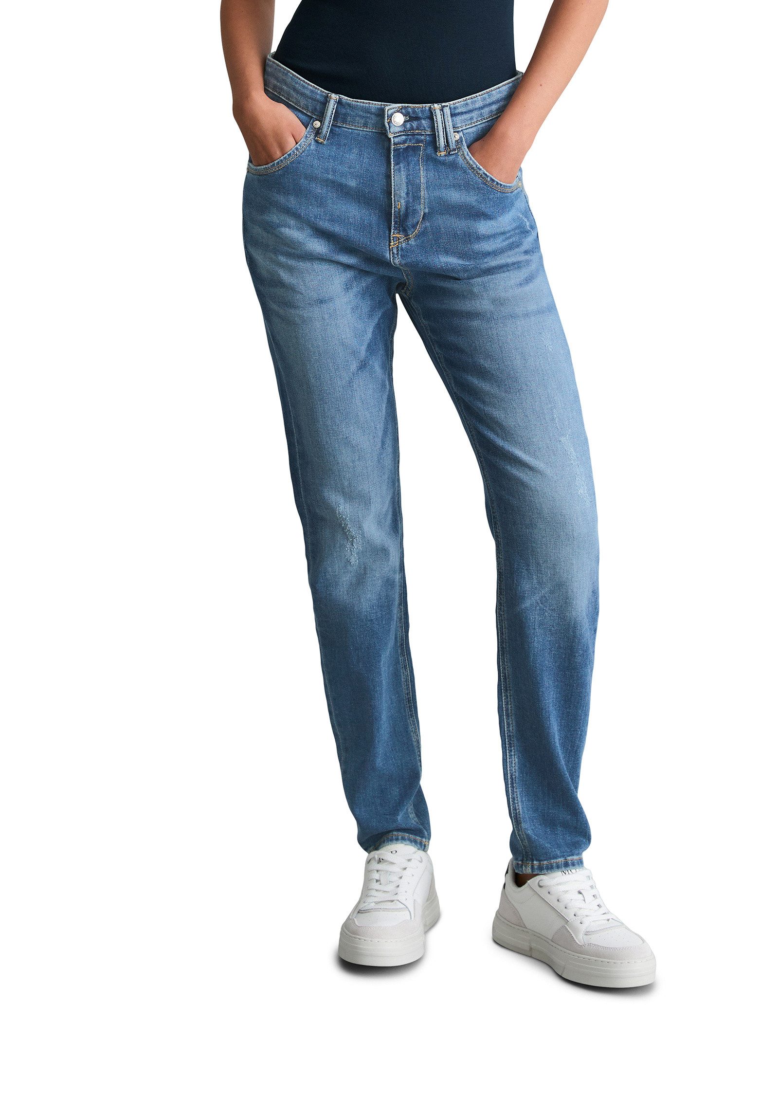 Boyfriend-Jeans aus Organic Cotton-Mix