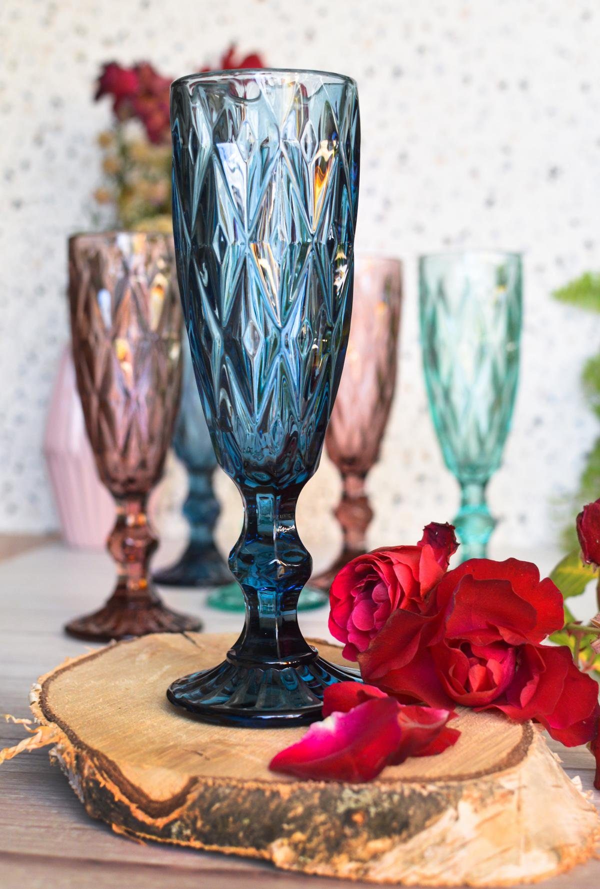 Sendez Sektglas 6 bunte Sektgläser 150ml Champagner Sektkelche Sektglas Proseccogläser, Glas – Bild 4 von 4