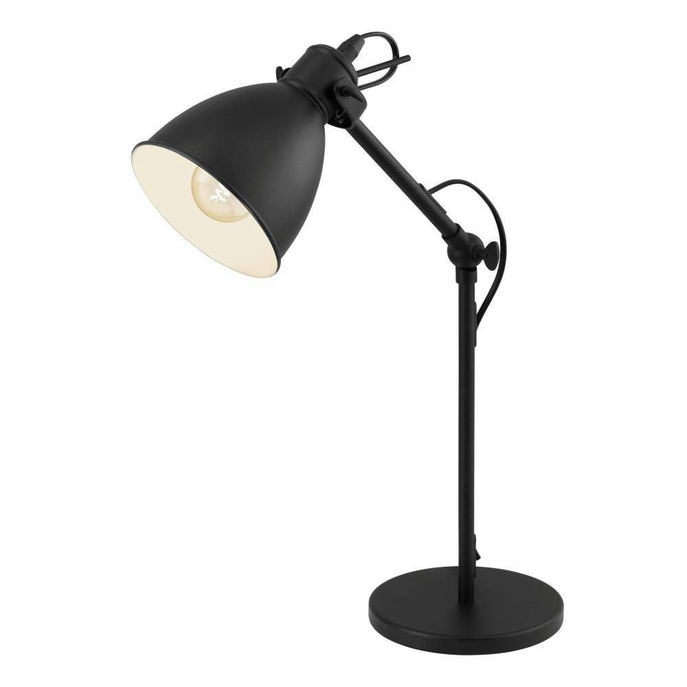 EGLO Tischleuchte PRIDDY Tischlampe, Nachttischlampe, Stahl, schwarz, E27, Industrial, ohne Leuchtmittel, Wohnzimmerlampe, Esszimmer, 1 flammig, Retro, Vintage, – Bild 5 von 5