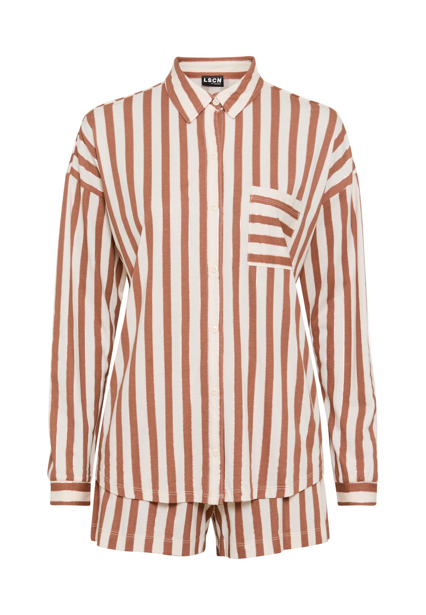 LSCN by LASCANA Shorty (2 tlg., 2-teilig) mit Streifendruck günstig online kaufen