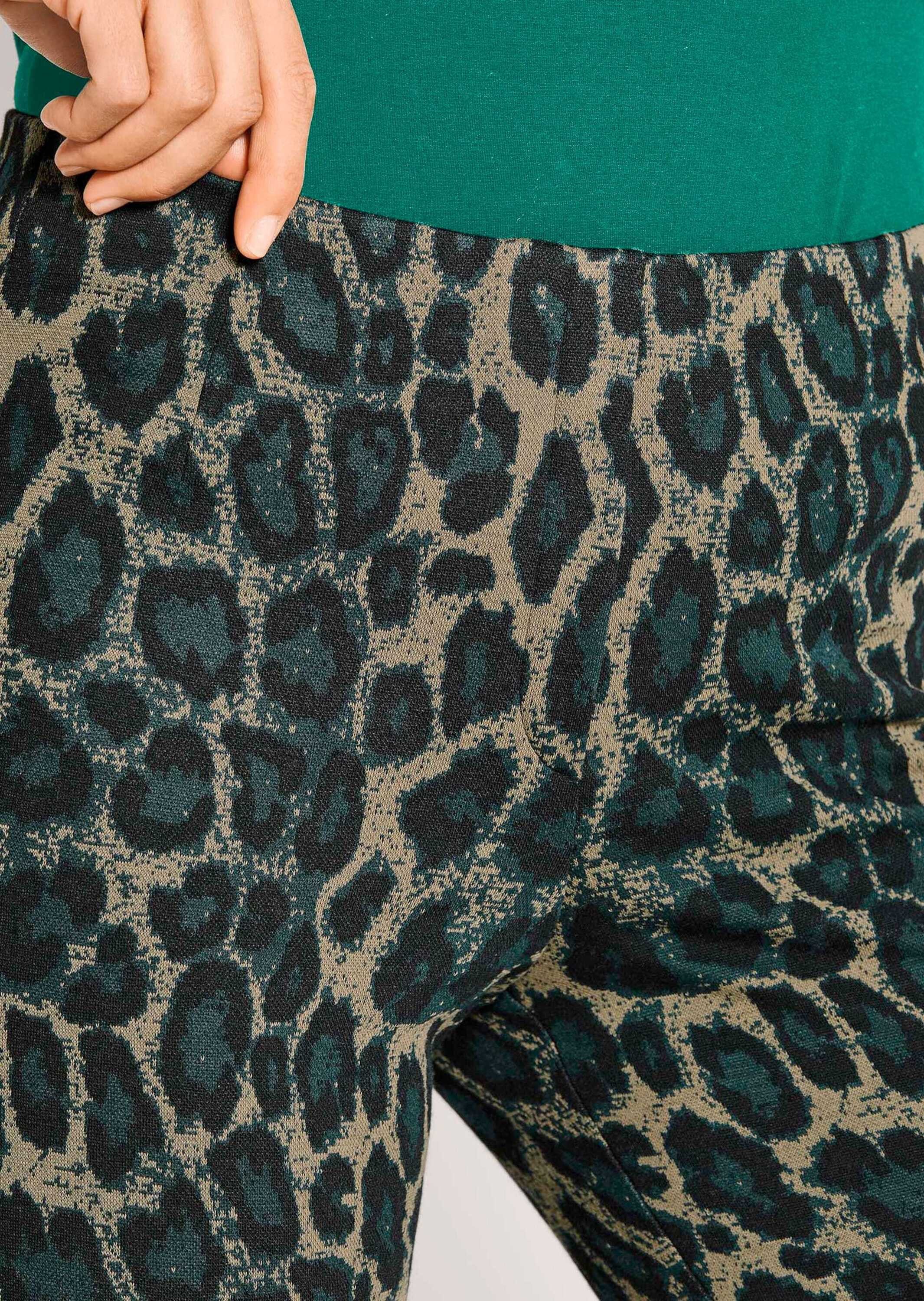 MADELEINE Leggings Gerade Jersey-Leggings mit Animal-Print Printhose mit elastischem Bund, schmaler Schnitt, Animal-Print