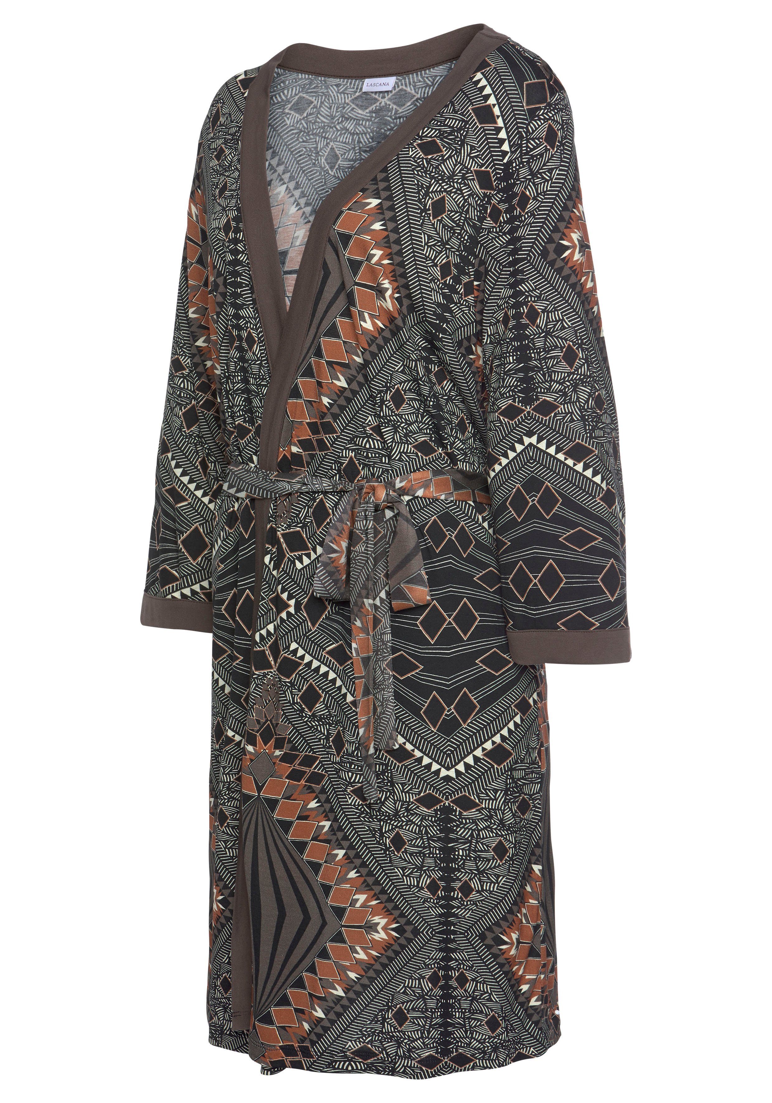 LASCANA Kimono, Kurzform, Bindegürtel mit Viskose, Gürtel