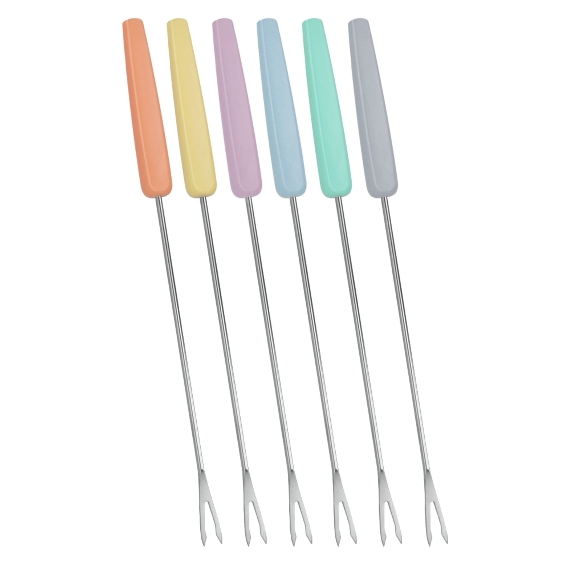 Gravidus Fonduegabel 6er Set Вилки для фондю Fonduespieße Fonduebesteck Party Вилки Spieße