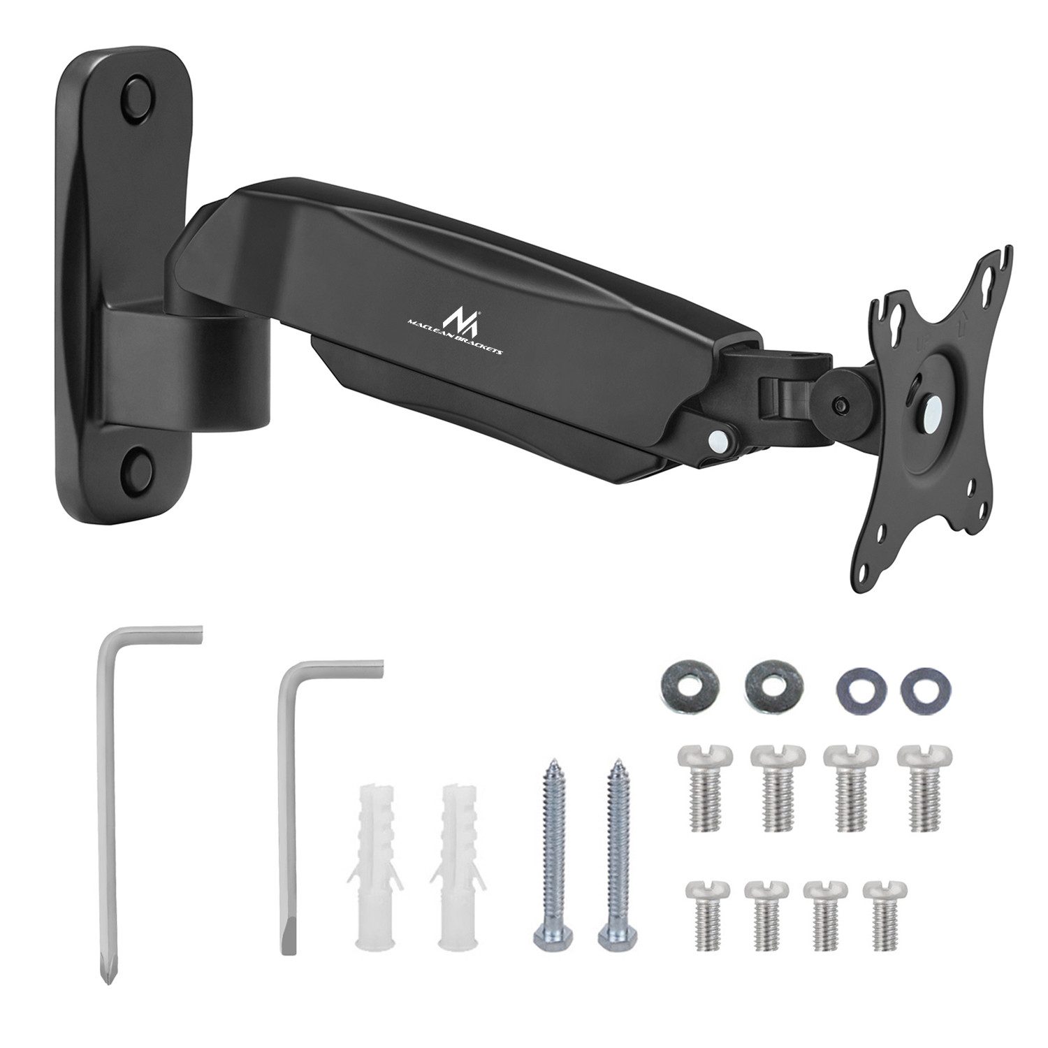 Maclean Monitor-Halterung MC-979, (bis 32,00 Zoll, Verstellbare Monitor-Wandhalterung 17-32'' 9kg) – Bild 5 von 5