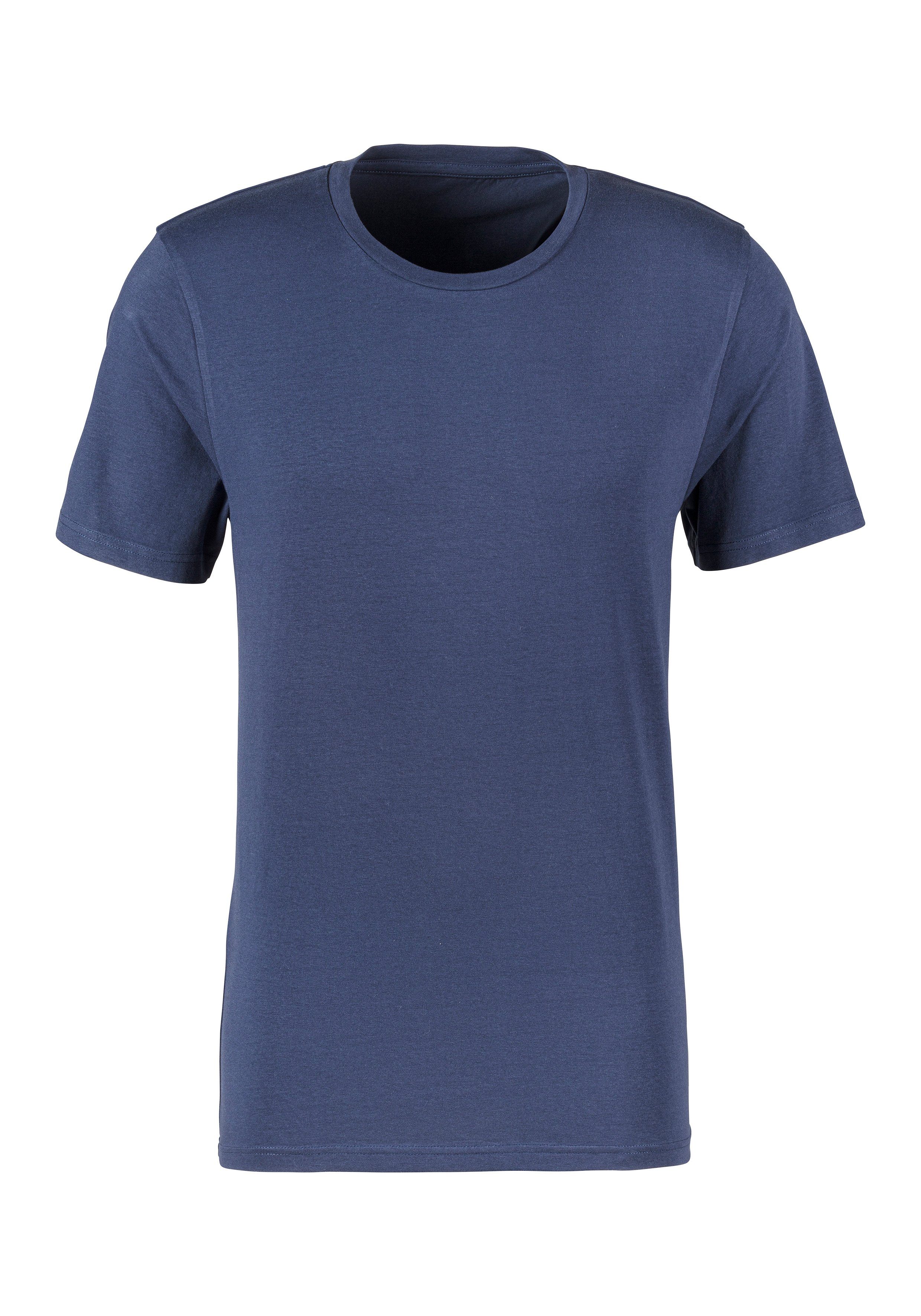 grau-meliert, T-Shirt Banani petrol mit 3-tlg) (Packung, Bruno Rundhals-Ausschnitt navy,