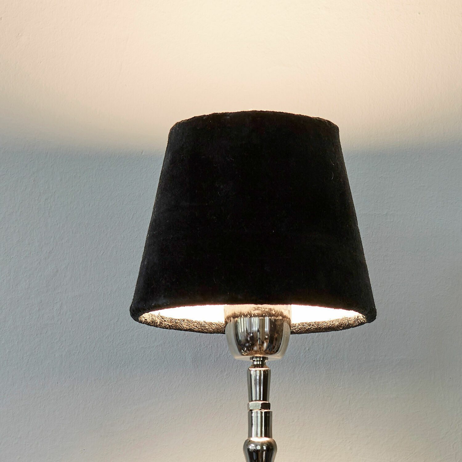 Mirabeau Lampenschirm Lampenschirm Mitters samtschwarz günstig online kaufen