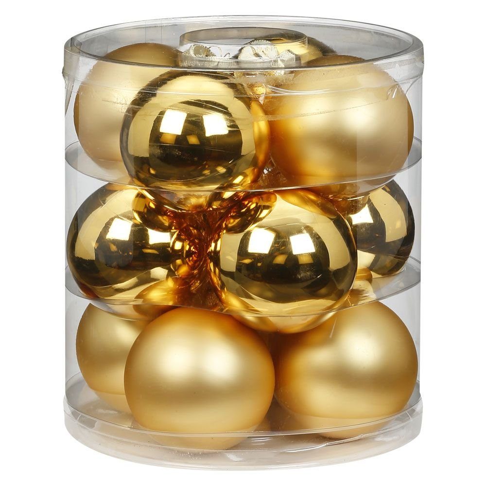 MAGIC by Inge Christbaumschmuck, Weihnachtskugeln Glas 8cm, 12 Stück