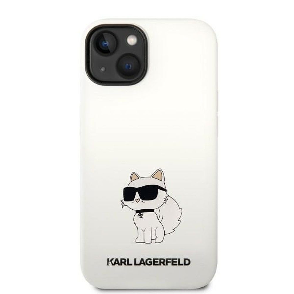 KARL LAGERFELD Handyhülle Schutzhülle Handycover Designerhülle 6,7 Zoll, MagSafe, Choupette-Motiv, Mikrofaser