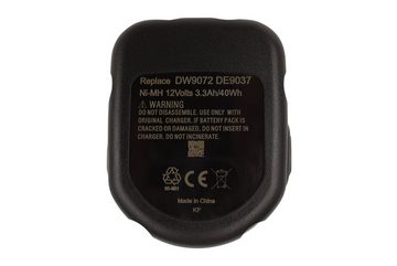 PowerSmart TDW035 Akku Ni-MH 12V 3300mAh für DEWALT DC727KA-B2, DC727VA, DC740K-2, DC740KA, DC740KZ, DC742KA, DC742VA, DC743KA, DC743KB, DC745KA, DC745KB, DC756KA, DC756KB, DC840KA, DC840KB, DC841KA, DC845KA, DC845KB