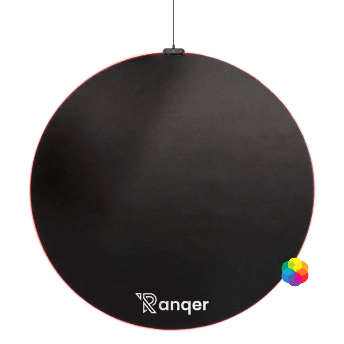 Ranqer Fußmatte, rund, Höhe: 0,4 mm, mit RGB-Beleuchtung, 100 cm