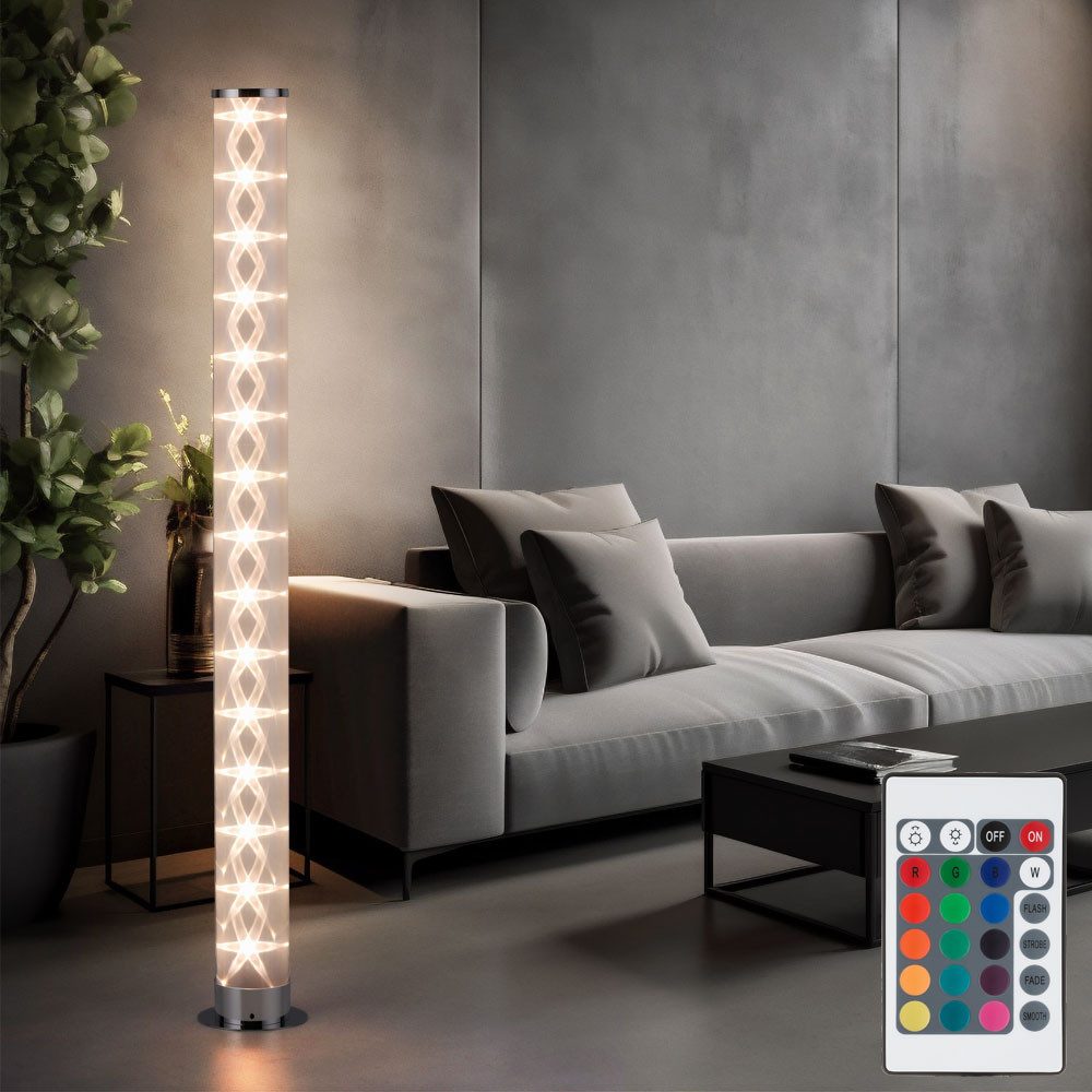 JUST LIGHT LED Stehlampe, Leuchtmittel inklusive, Stehlampe Standlampe Blätterleuchte dimmbar Fernbedienung LED RGB
