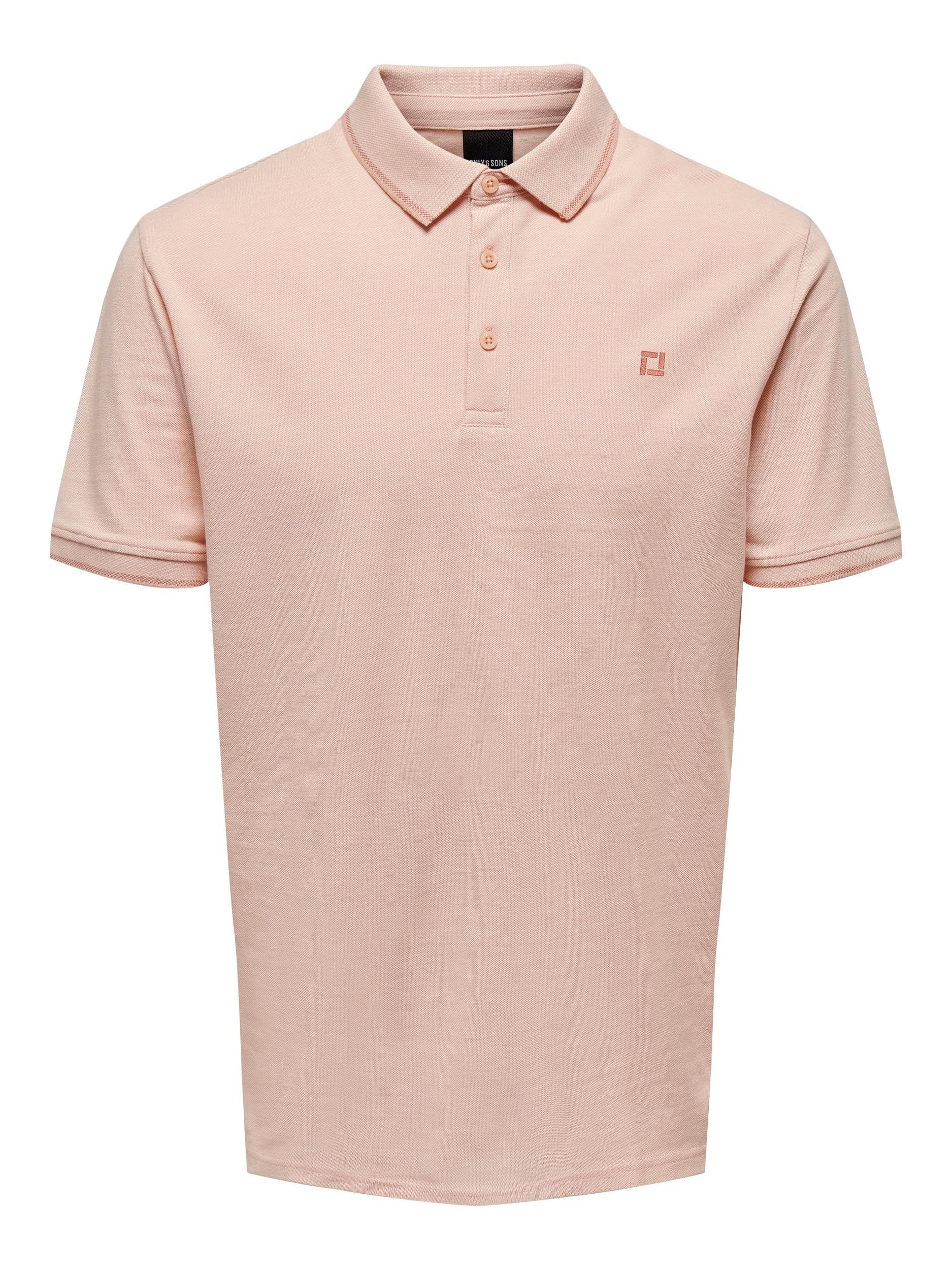 ONLY & SONS Poloshirt ONSFLETCHER SLIM SS POLO NOOS Peach Nectar | T-Shirts