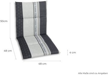 GO-DE Sesselauflage Amalfi, (Set, 2 St), 108x48 cm
