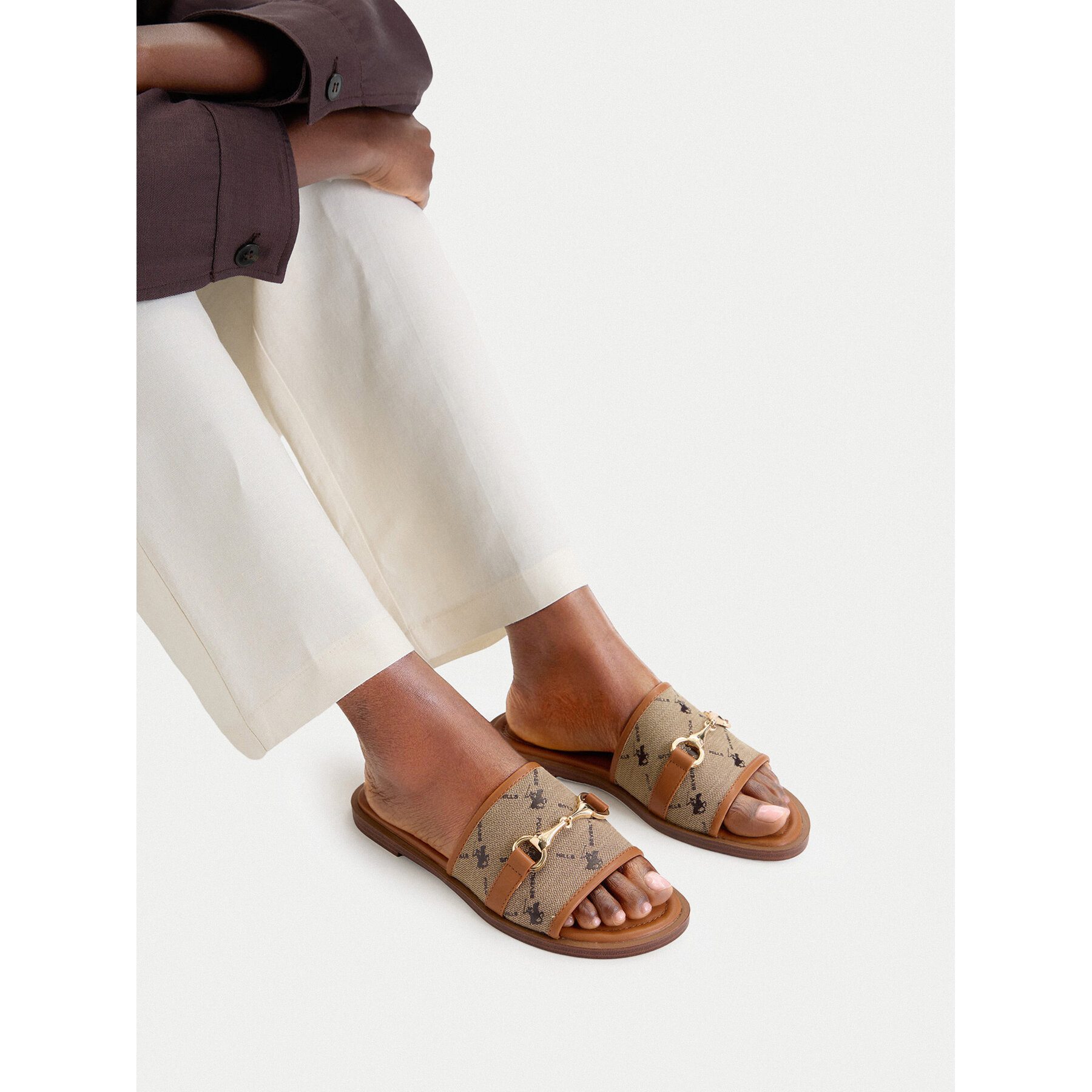 BEVERLY HILLS POLO CLUB Beverly Hills Polo Club Damen-Flip-Flops, braun Badepantolette
