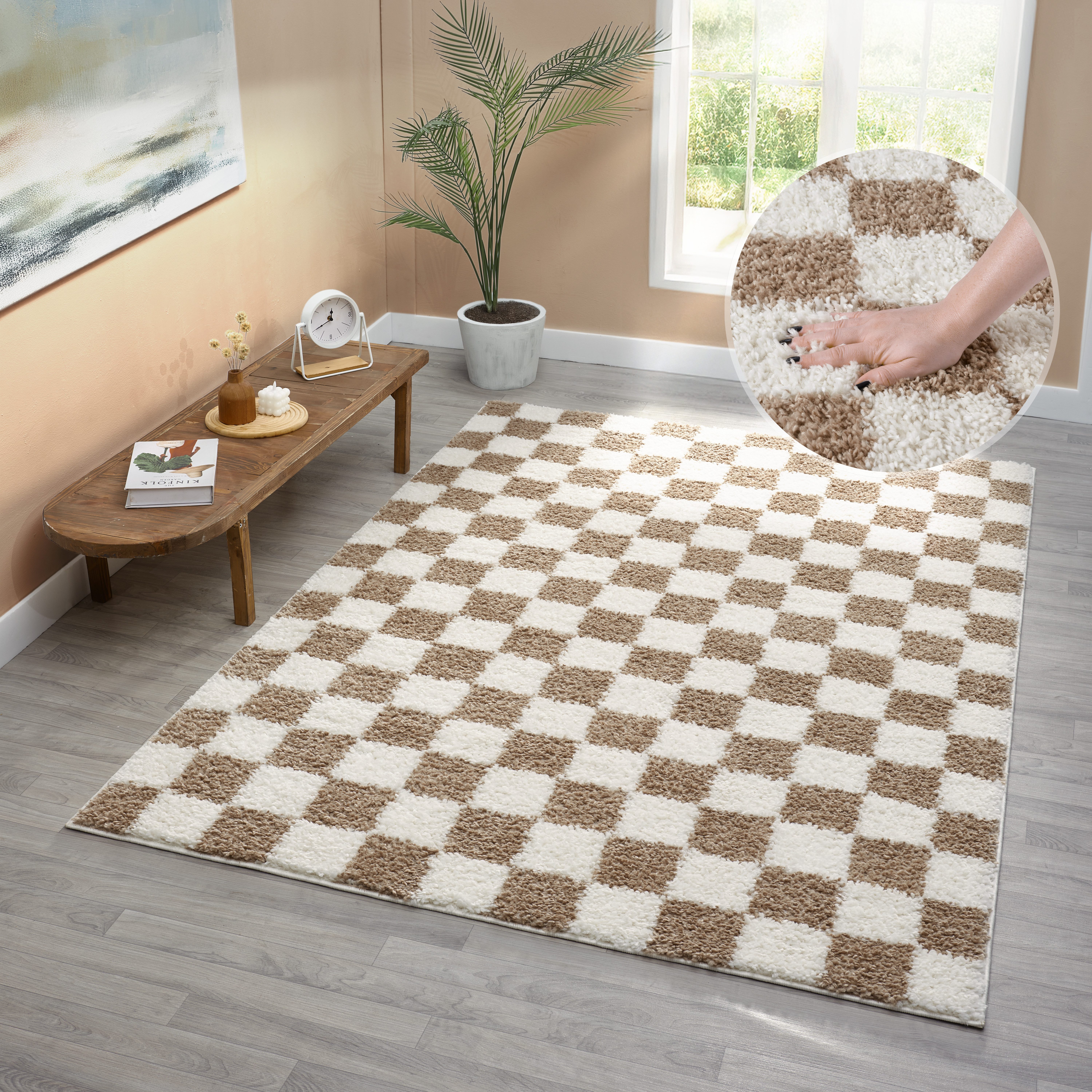 OTTO home Hochflor-Teppich Kiiki, rechteckig, Höhe: günstig online kaufen