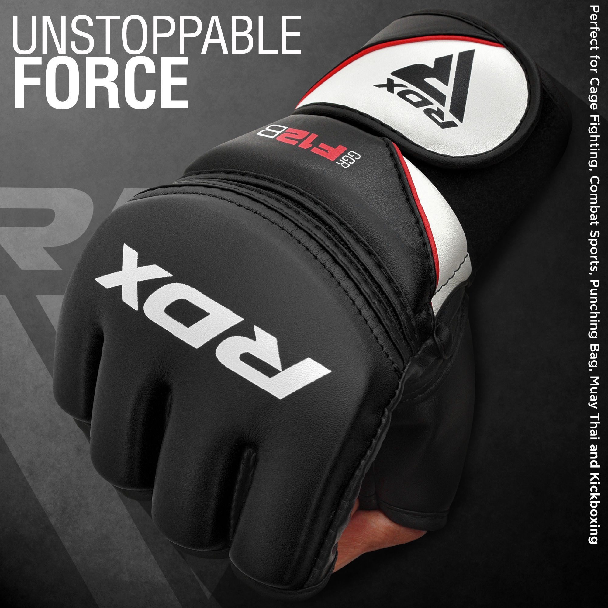 RDX Sports MMA-Handschuhe RDX Professionelle MMA Handschuhe, MMA Gloves Kampfsport Boxsack – Bild 4 von 5