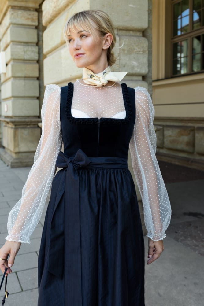 MarJo Dirndl Dirndl Emmering 70cm Länge marine