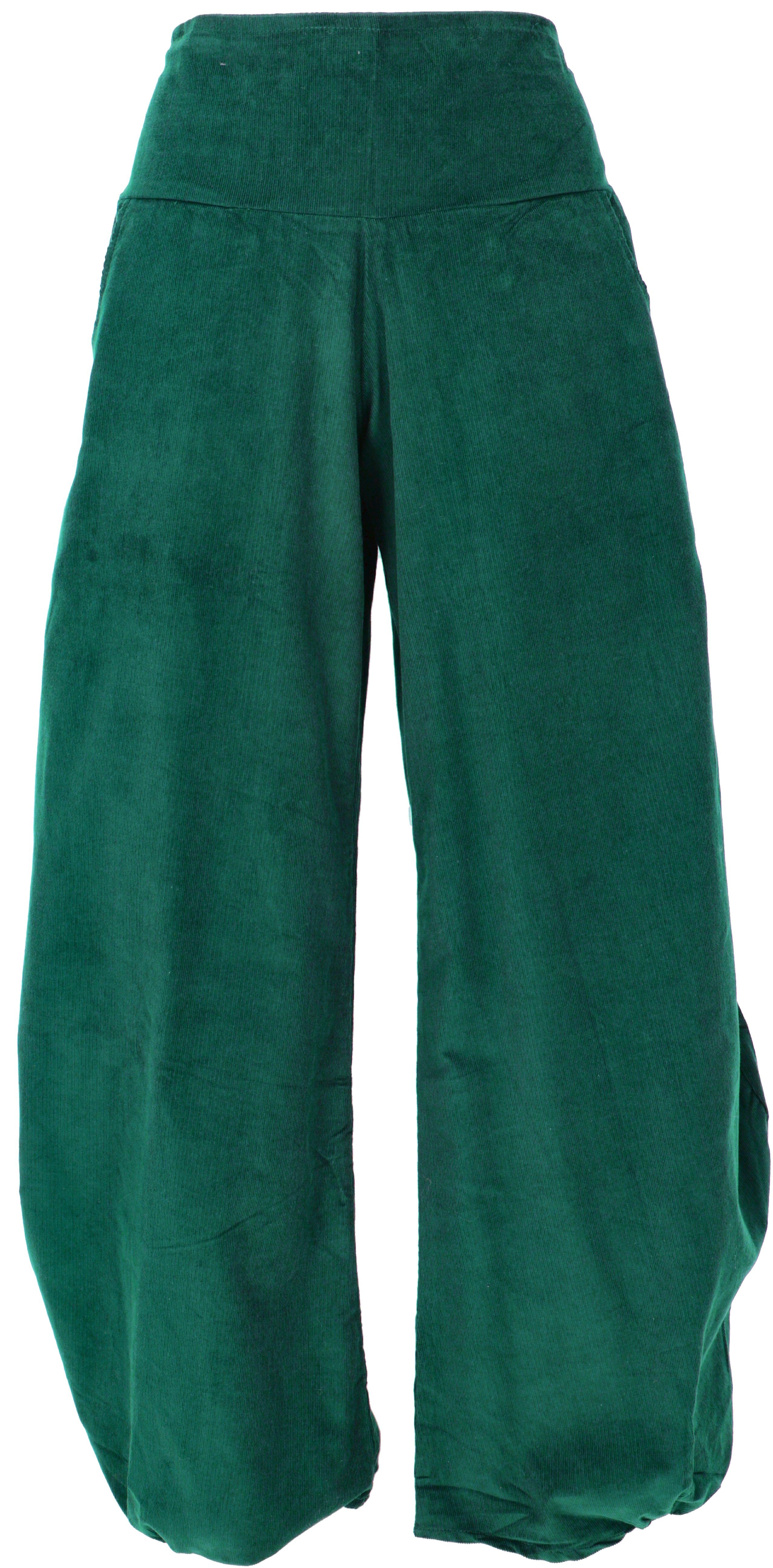 Guru-Shop Relaxhose Weite Cord Pluderhose, Feincord günstig online kaufen