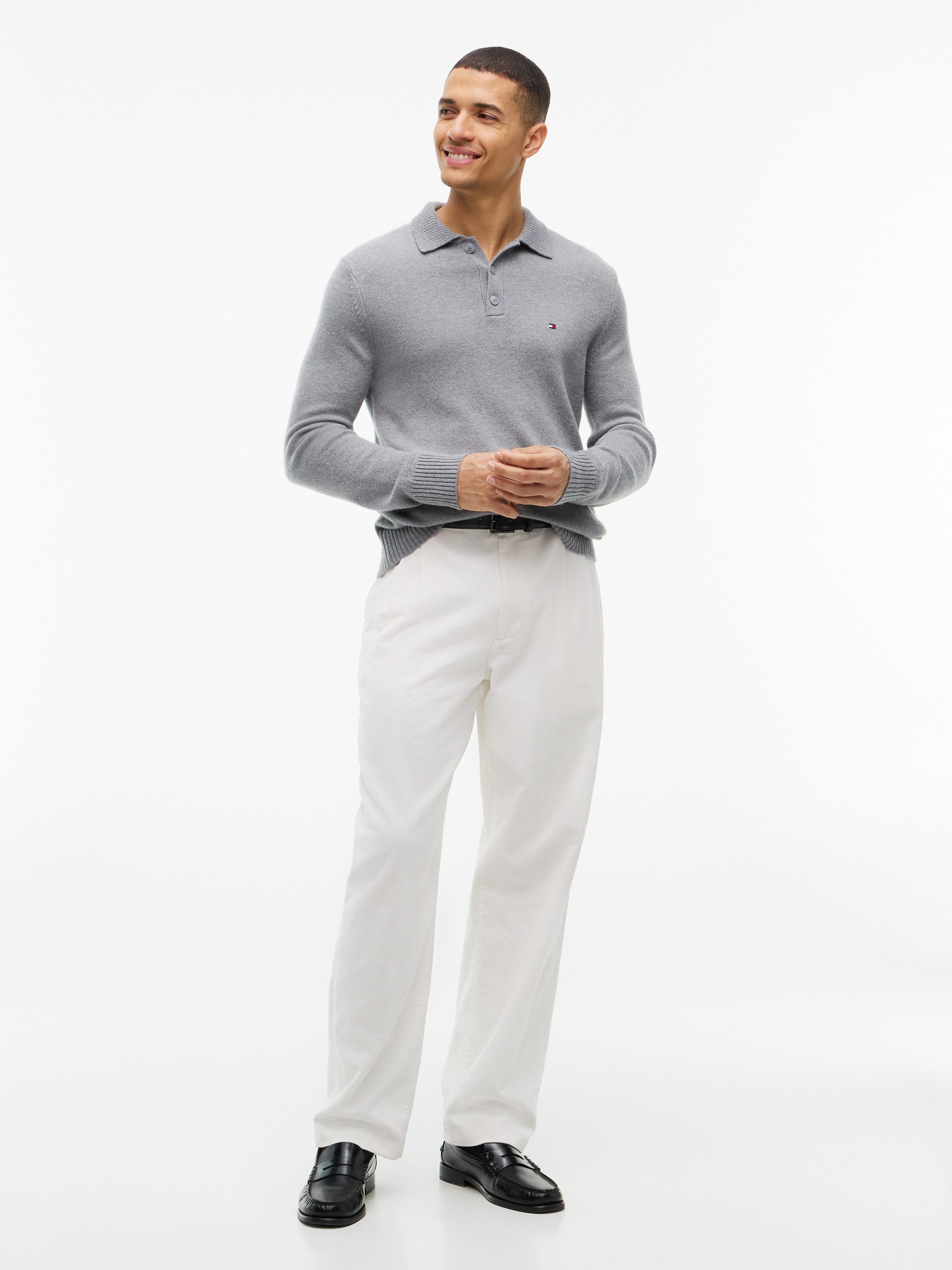 Tommy Hilfiger Polokragenpullover LAMBSWOOL LS POLO aus reiner Lammwolle – Bild 4 von 5
