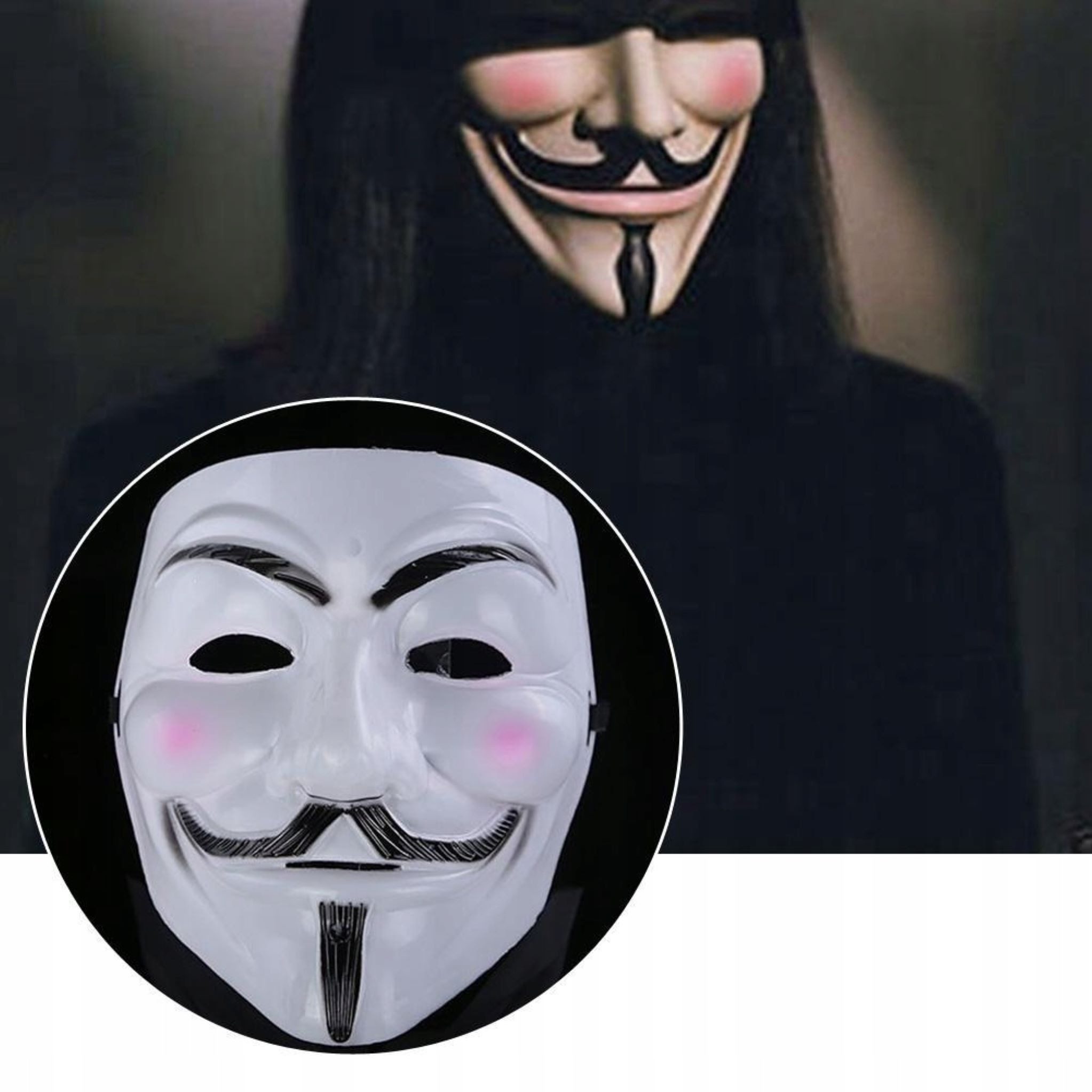 Procos Kostüm Anonymous Vendetta Maske – Perfekt für Halloween und Kostümpartys!